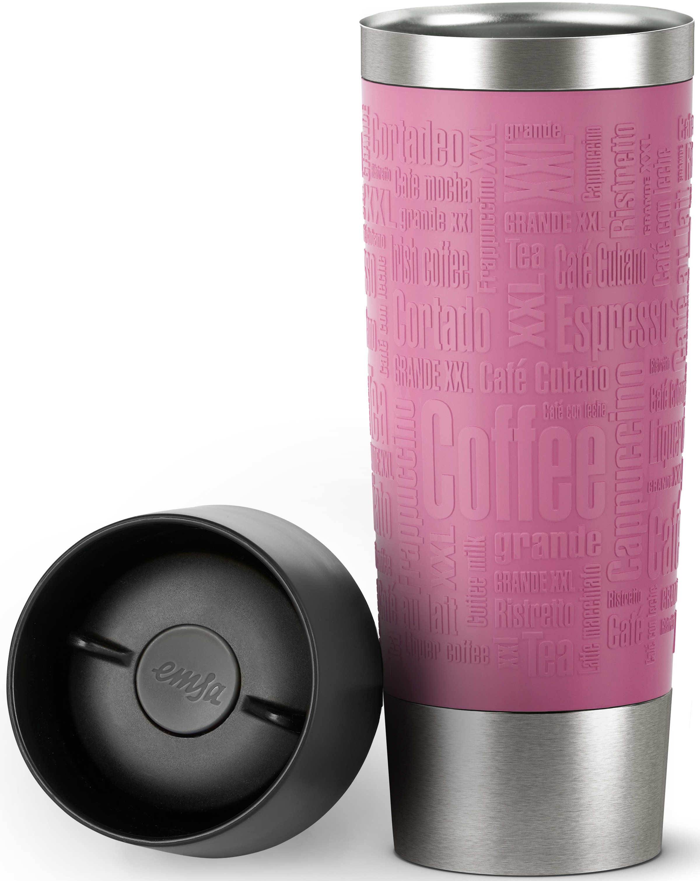 Emsa Thermobecher »Travel Mug Grande«, (1 tlg.), 100% dicht, 360°-Trinköffnung, 6h heiß/12h kalt, 500 ml