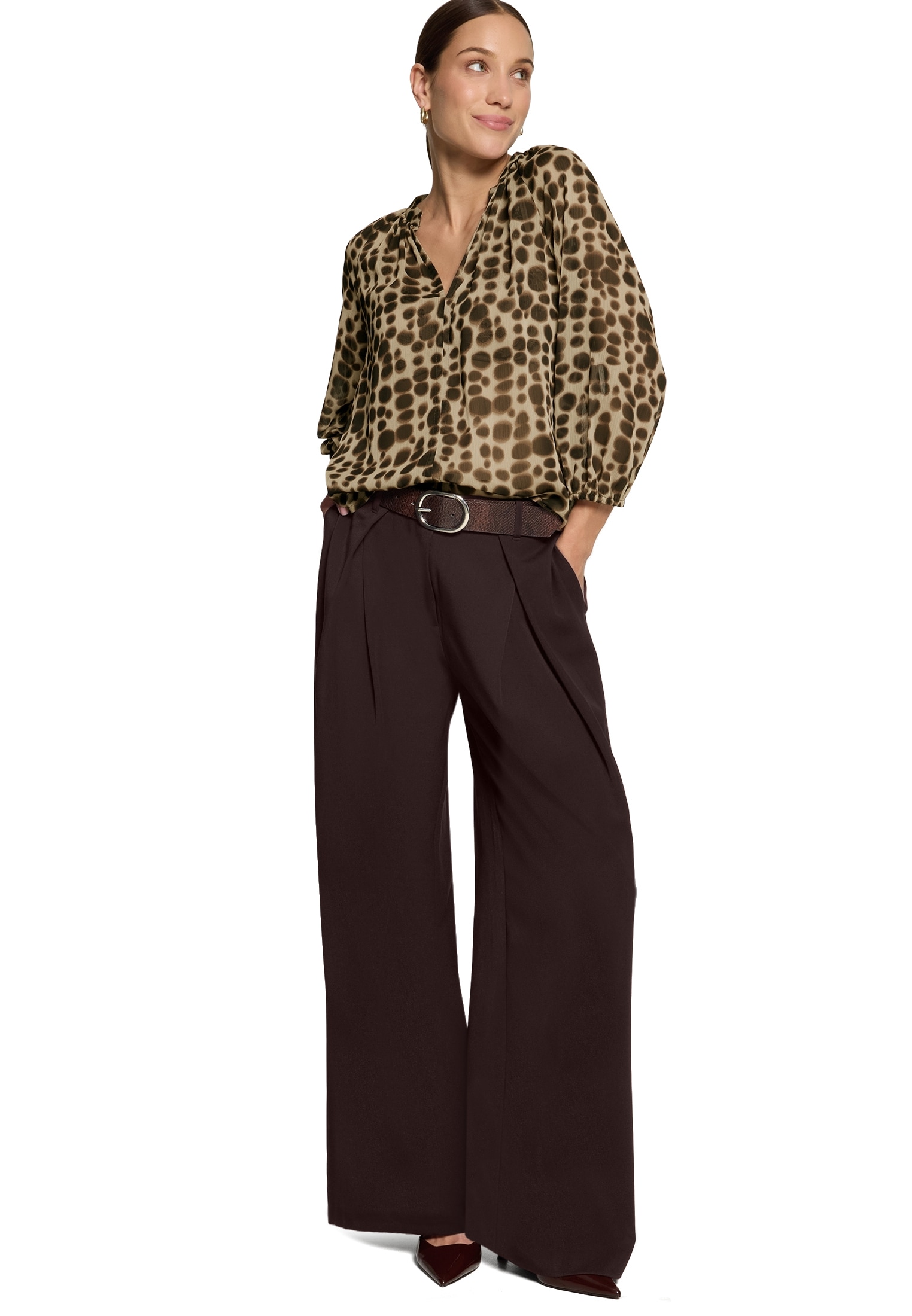 Zero Schlupfbluse »Schlupfbluse im Leo-Look«