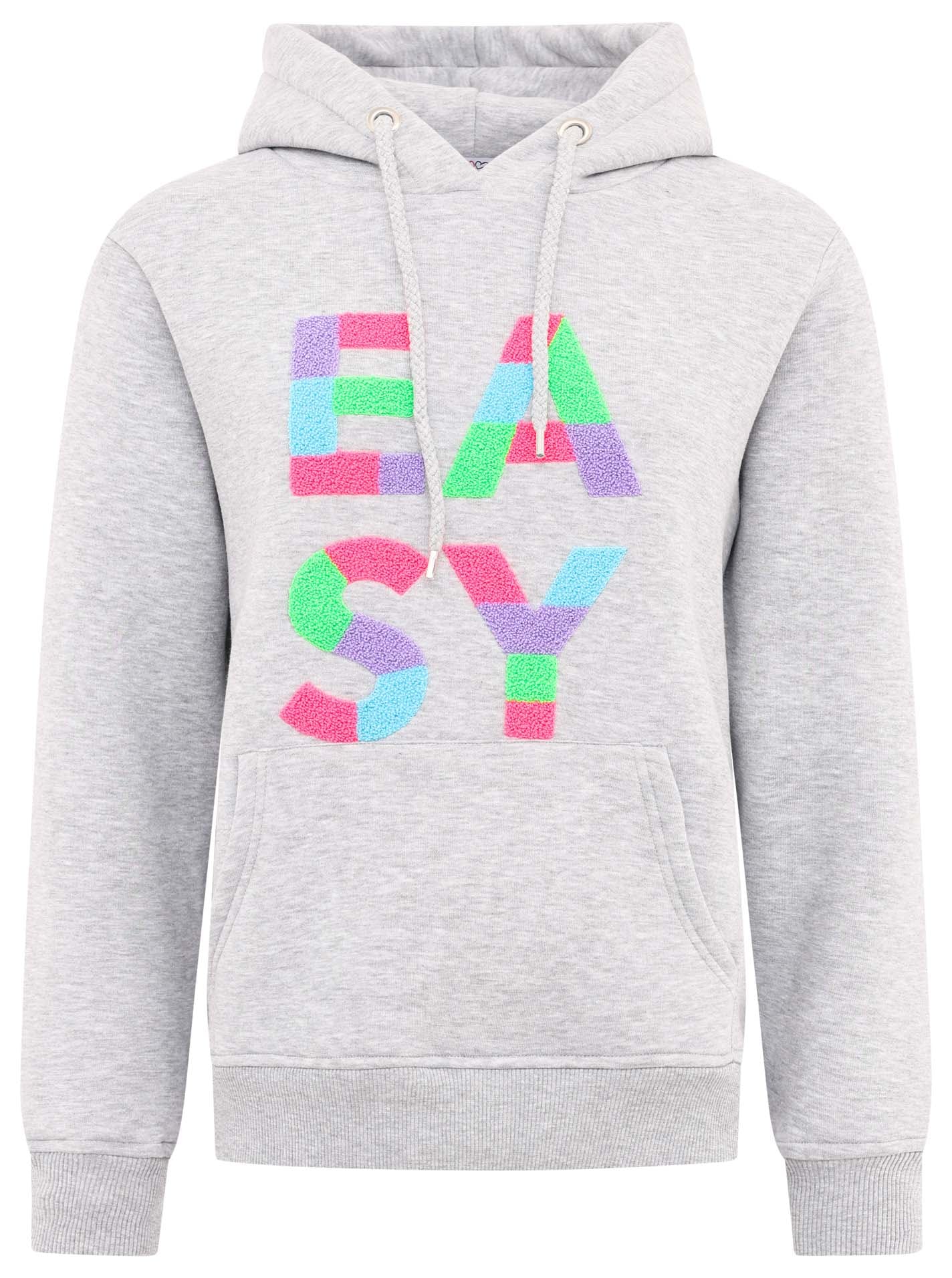 Zwillingsherz Hoodie »"EASY"«, mit buntem Easy Schriftzug