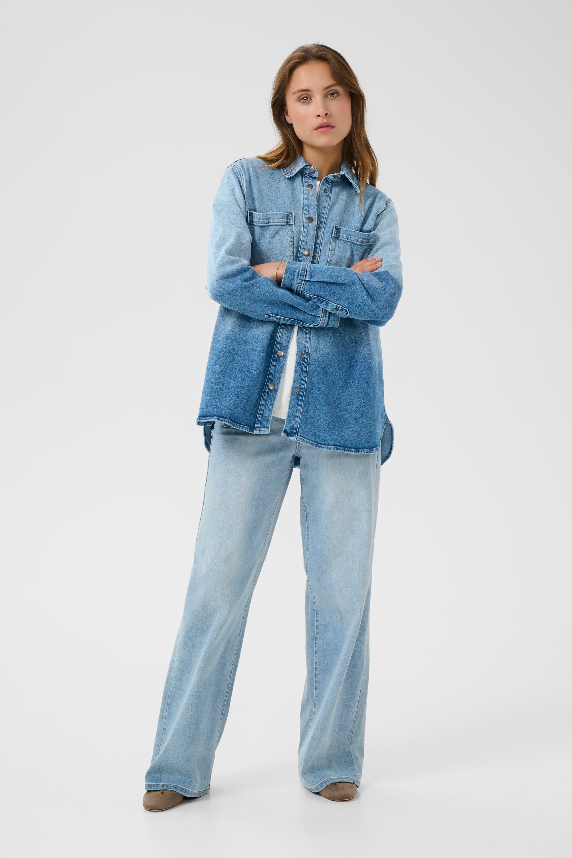 KAFFE Jeansbluse »Jeanshemd KAmiala«