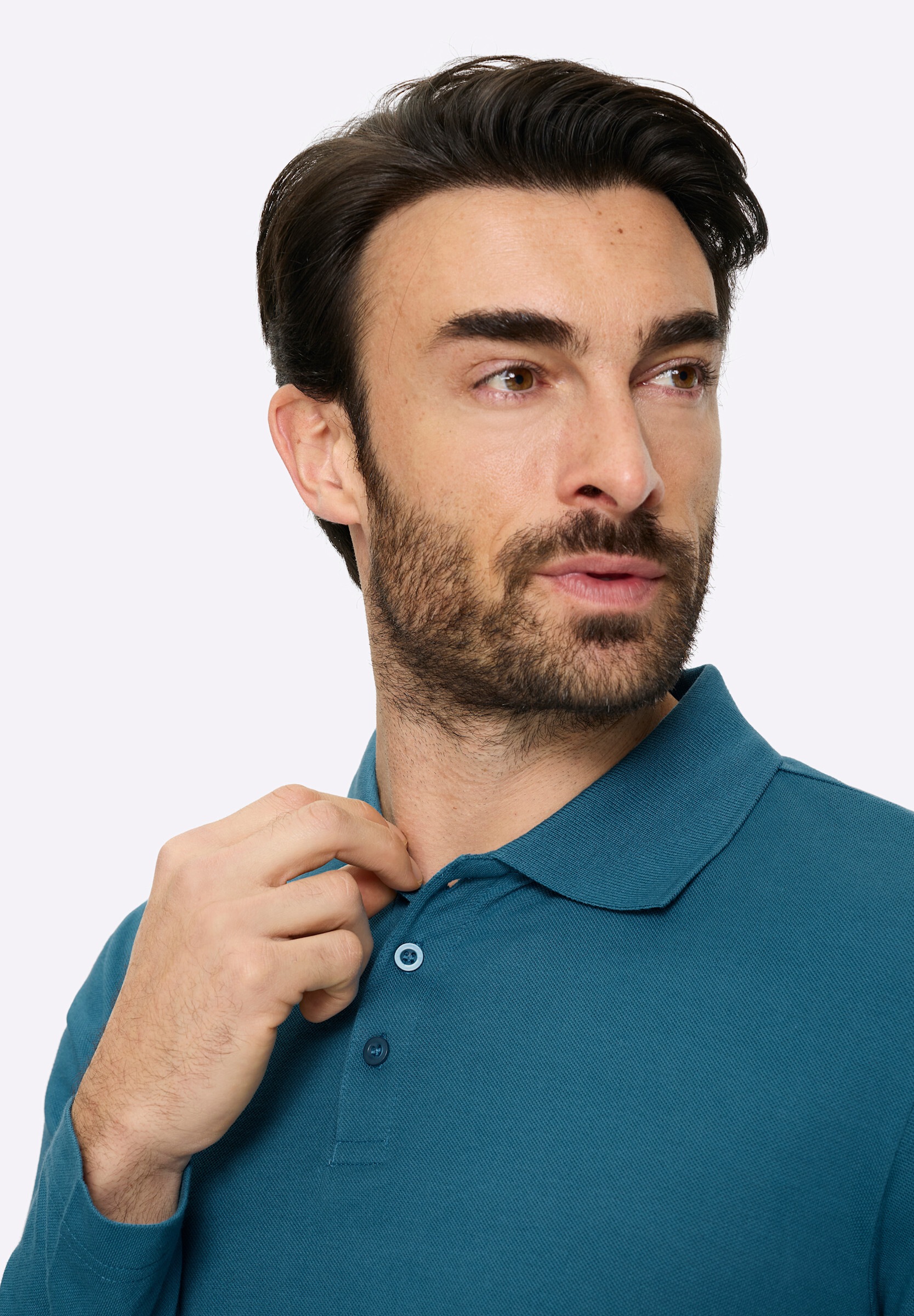 Witt Poloshirt »Langarm-Poloshirt Langarm-Poloshirt mit Flachstrick-Kragen«