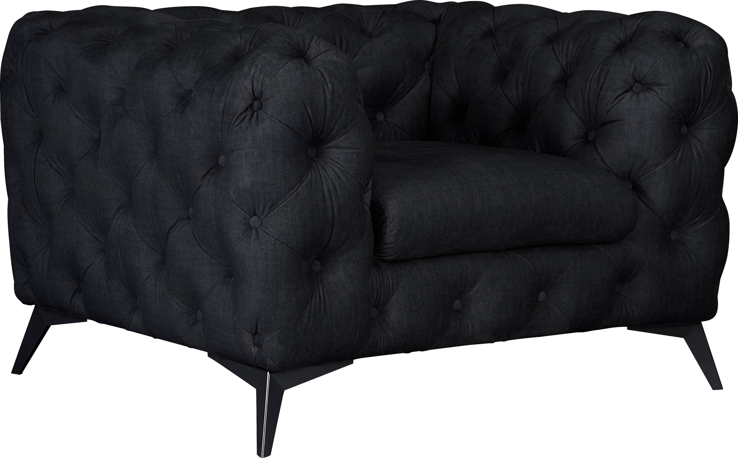 Leonique Chesterfield-Sessel »Glynis Sessel«, aufwändige Knopfheftung, moderne Chesterfield Optik, Fußfarbe wählbar