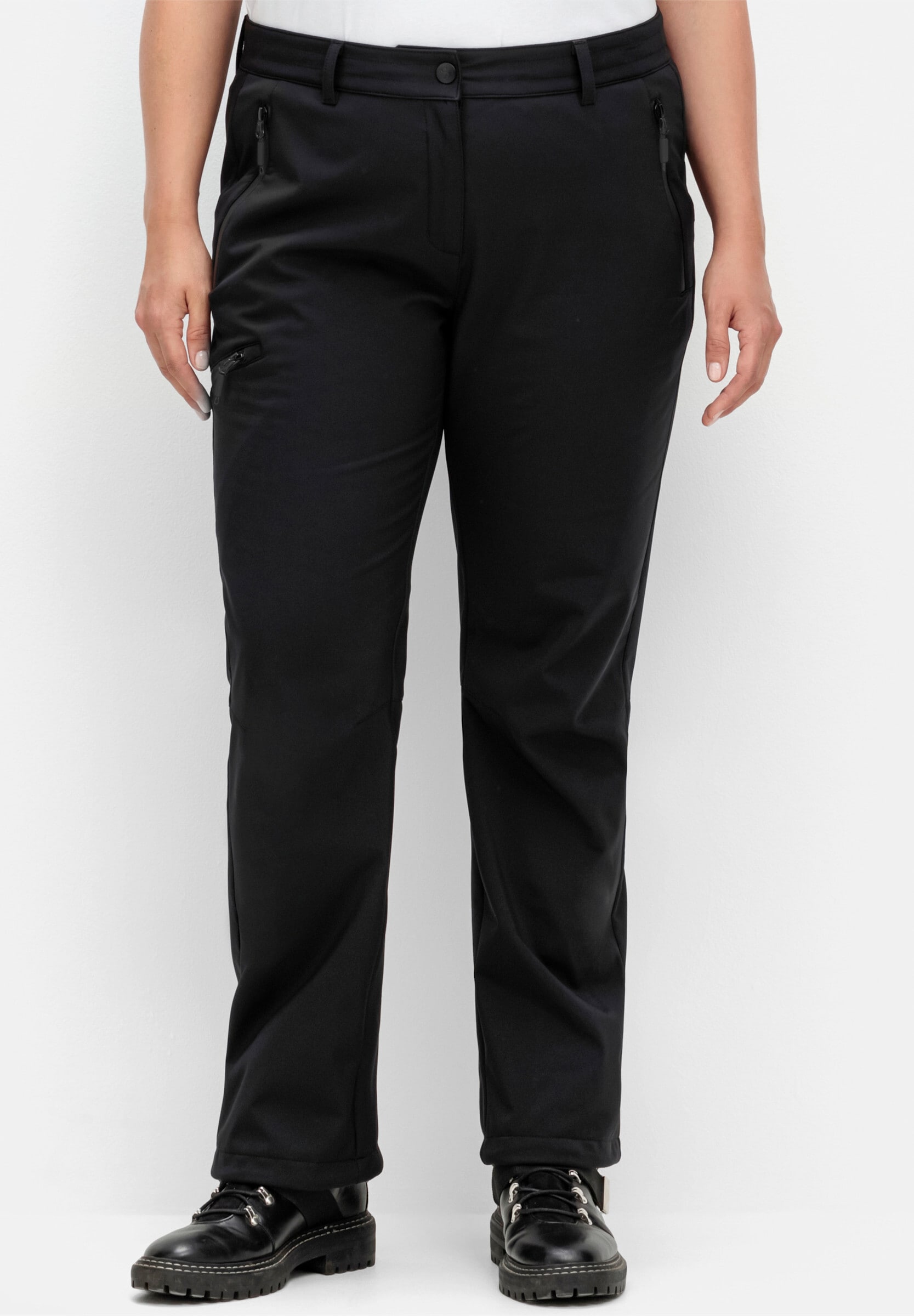 Sheego Thermohose »Funktionshose Softshellhose mit Fleecefutter«  aus Softshell, wasser- und winddicht