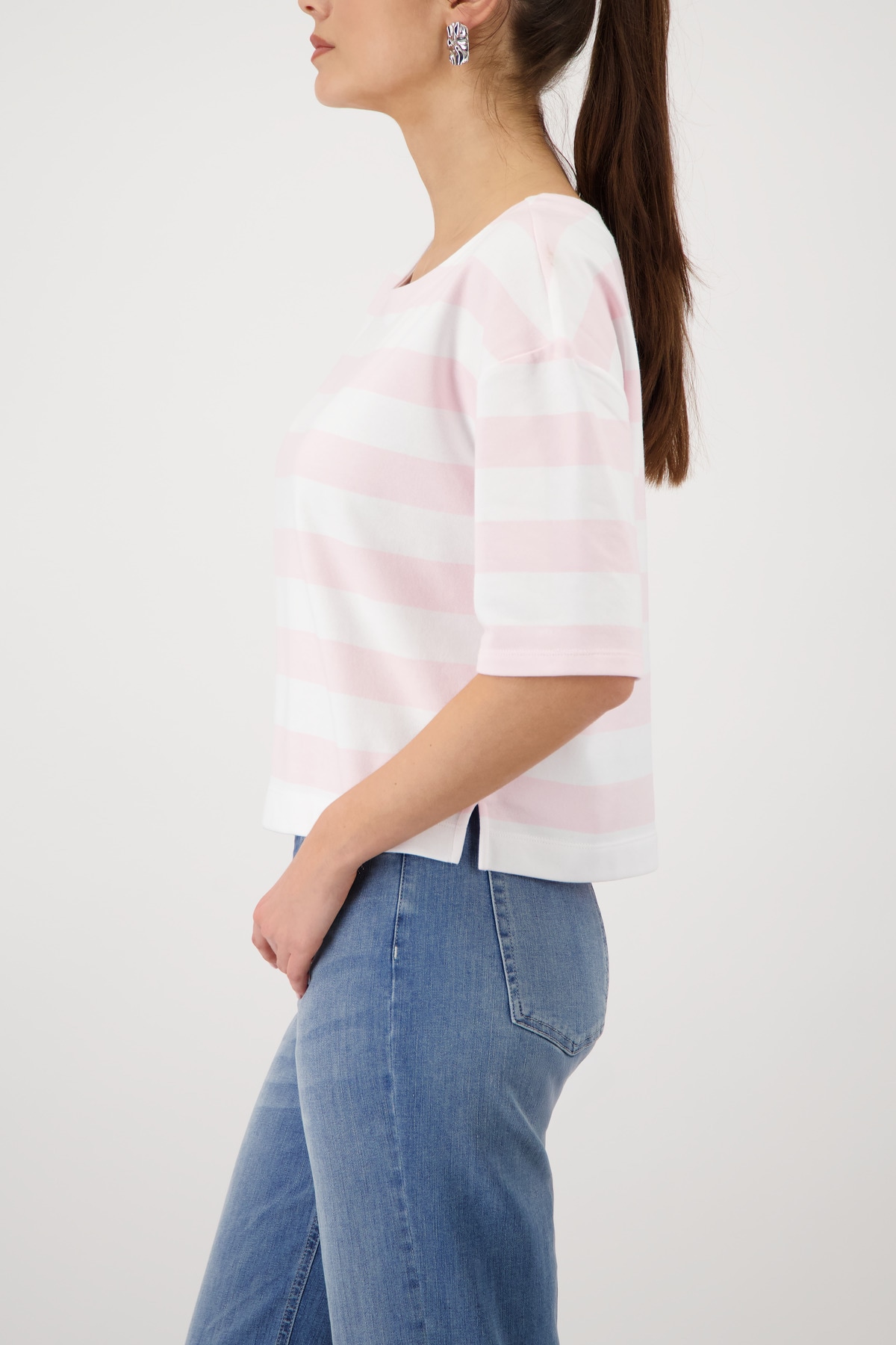 Monari Sweatshirt »Sweatshirt Basic Ringel«, Regular fit mit Streifen
