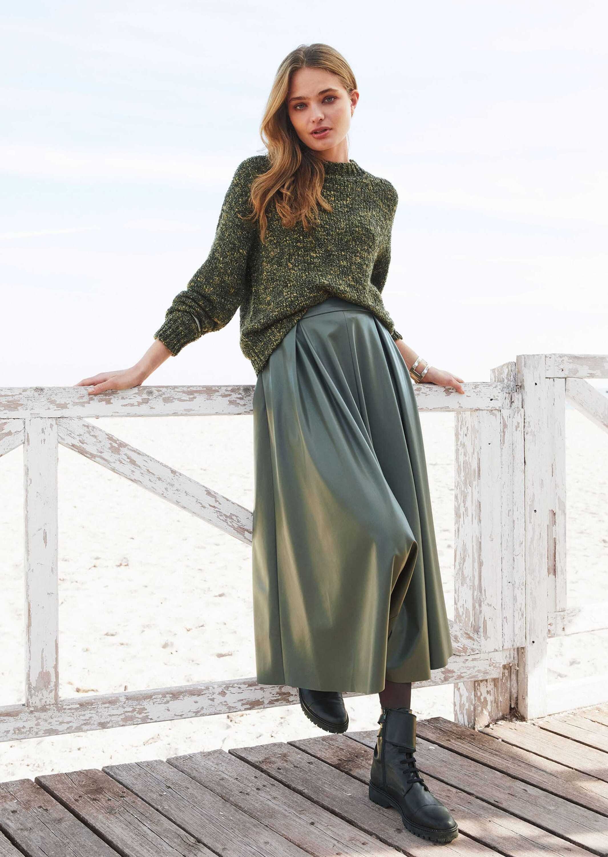 MADELEINE Longpullover »Pullover Pullover mit Stehkragen«