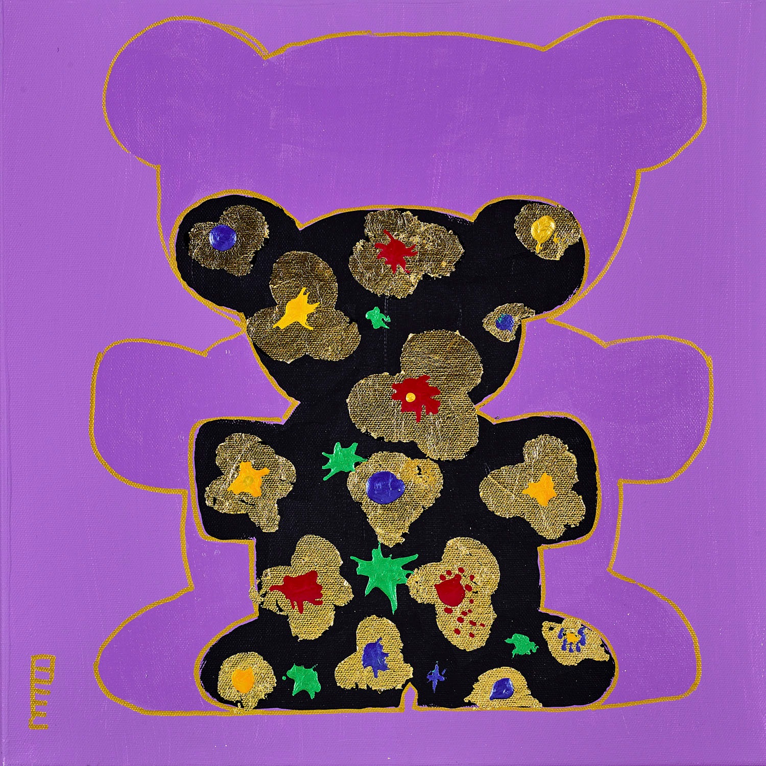queence Leinwandbild »Bears V«, Bär-Bären-Kunst, (1 St.), Premium-Leinwandstoff, Handarbeit aus Deutschland