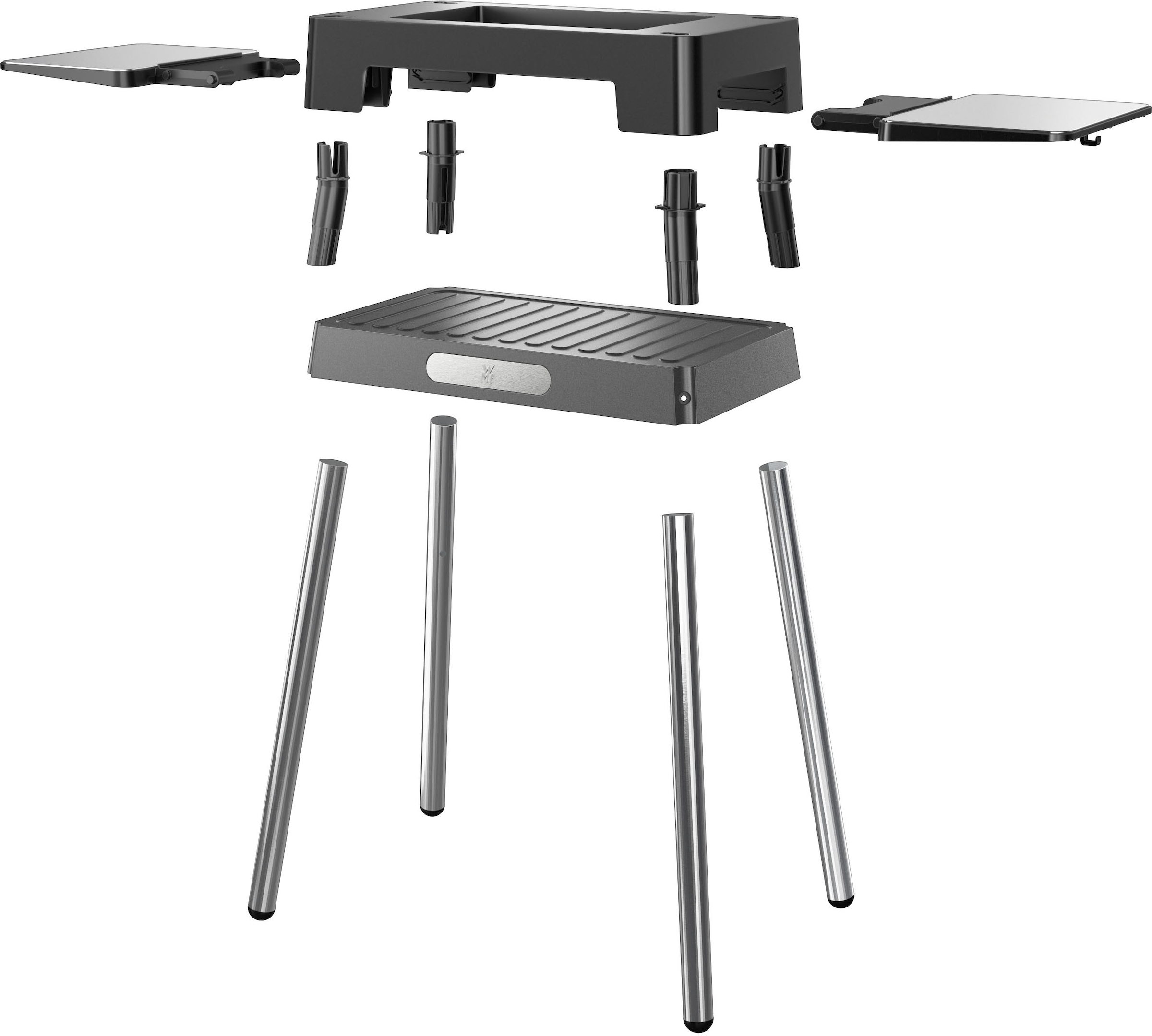 WMF Standgrill »Lono Master, inkl. Standfuß« 2400 W antihaftbeschichtete Aluminium-Gussplatten, Outdoor geeignet