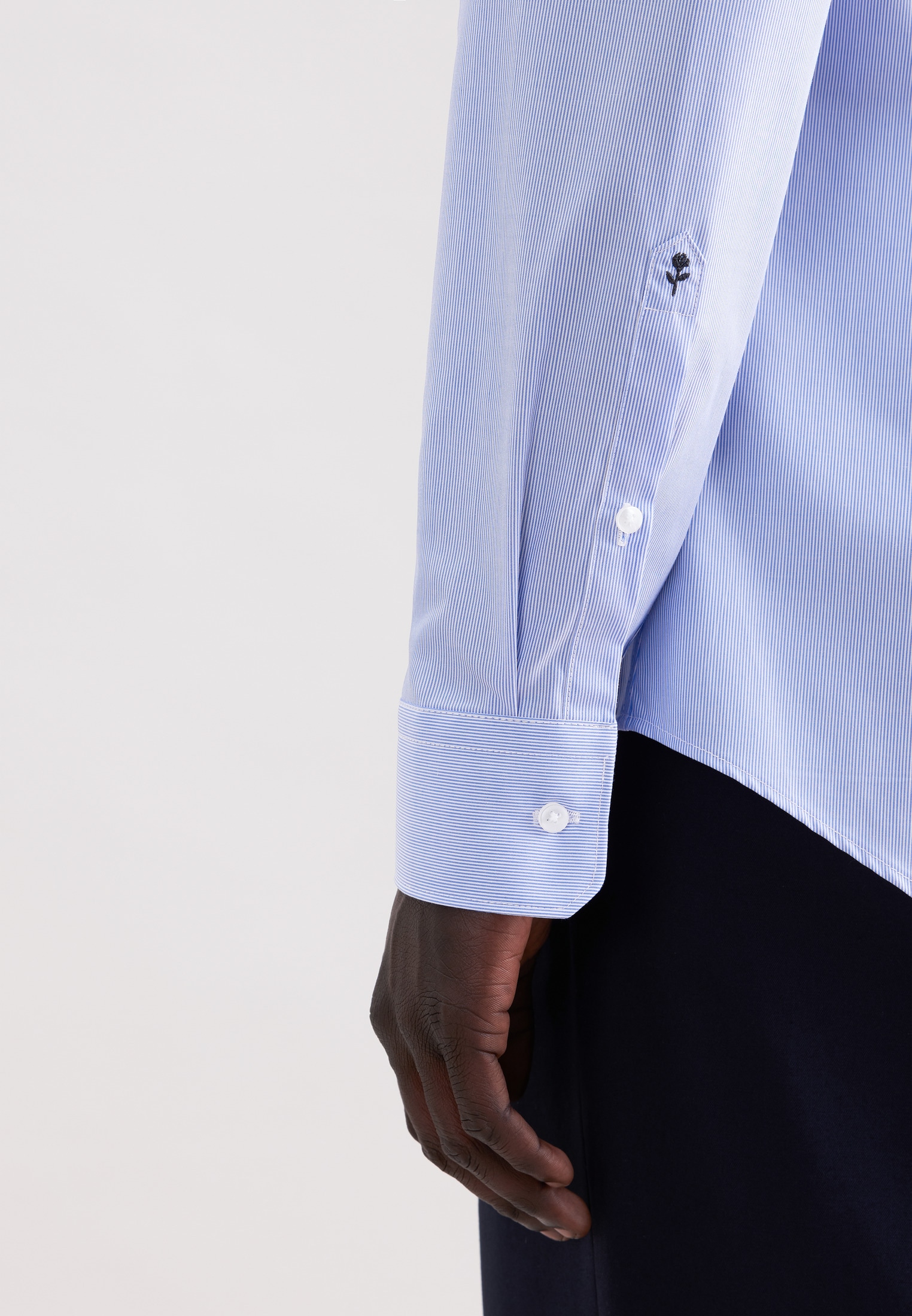 seidensticker Businesshemd »Schwarze Rose« Slim 1/1 Kentkragen Gestreift