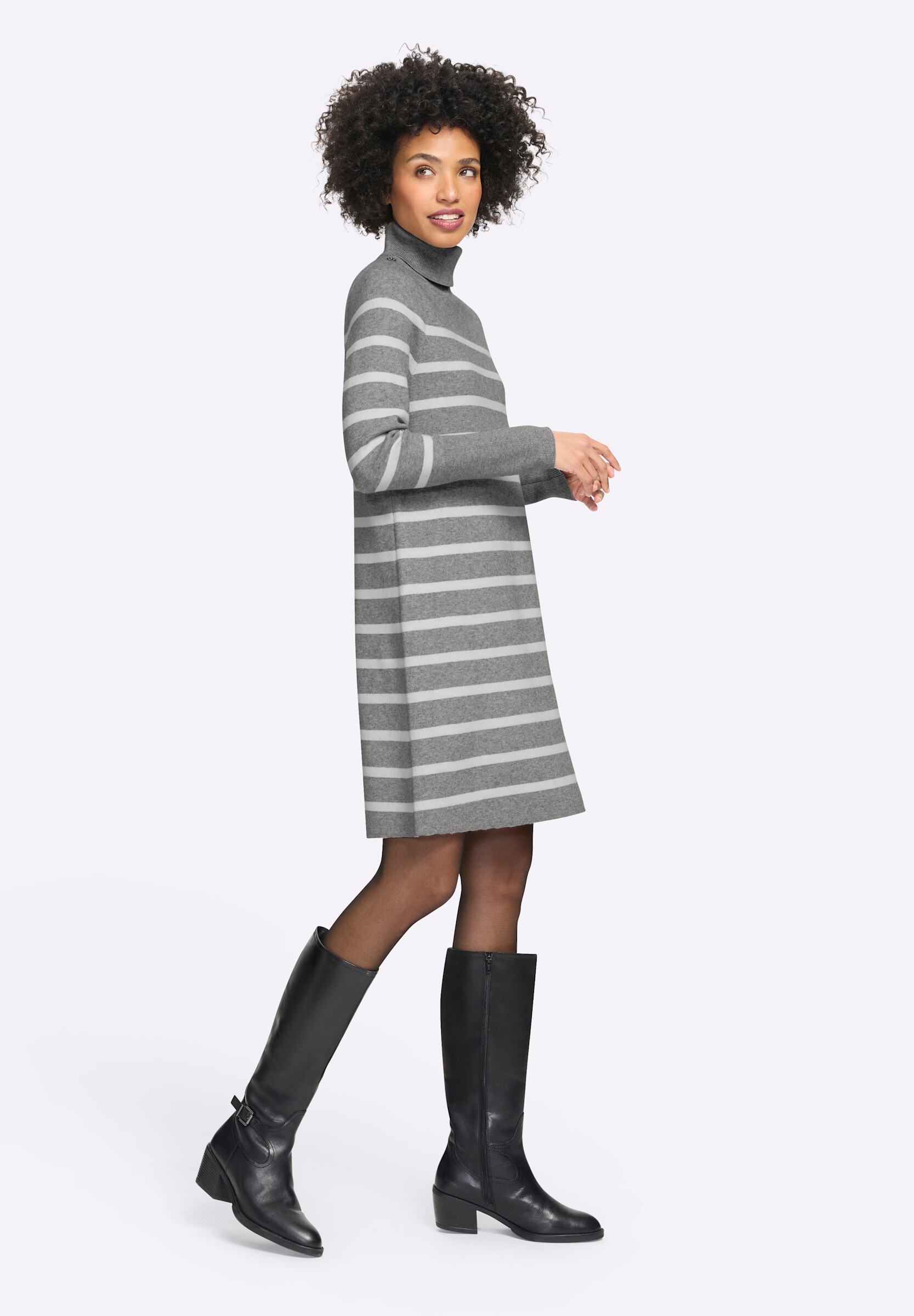 heine Strickkleid »Strickkleid Strickkleid mit Ringelmuster« Ohne Taschen