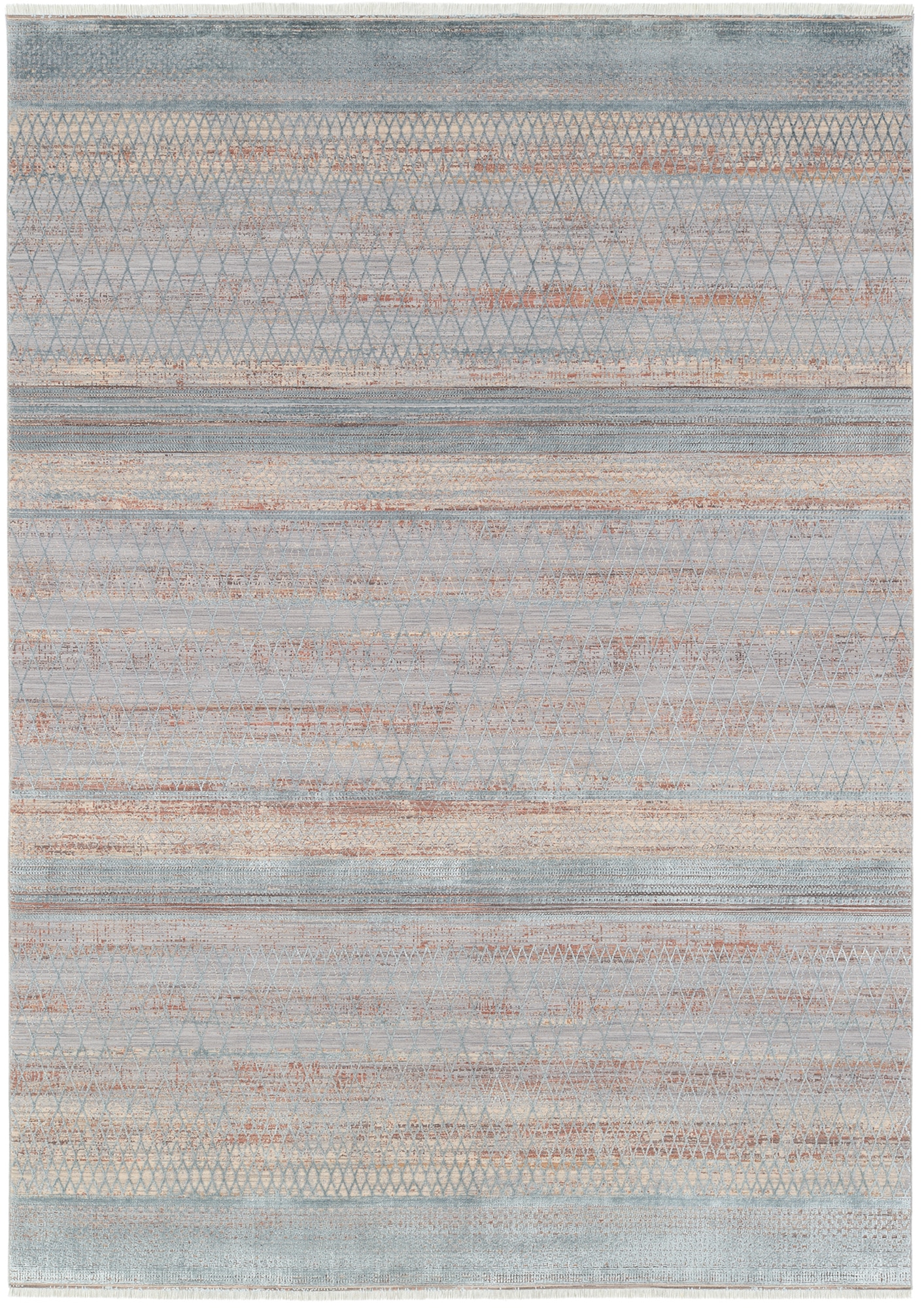 OCI DIE TEPPICHMARKE Teppich »FARBEN MASTER« rechteckig 7 mm Höhe Klassisches Muster, eingefasst, in 3-D-Optik, mit Fransen