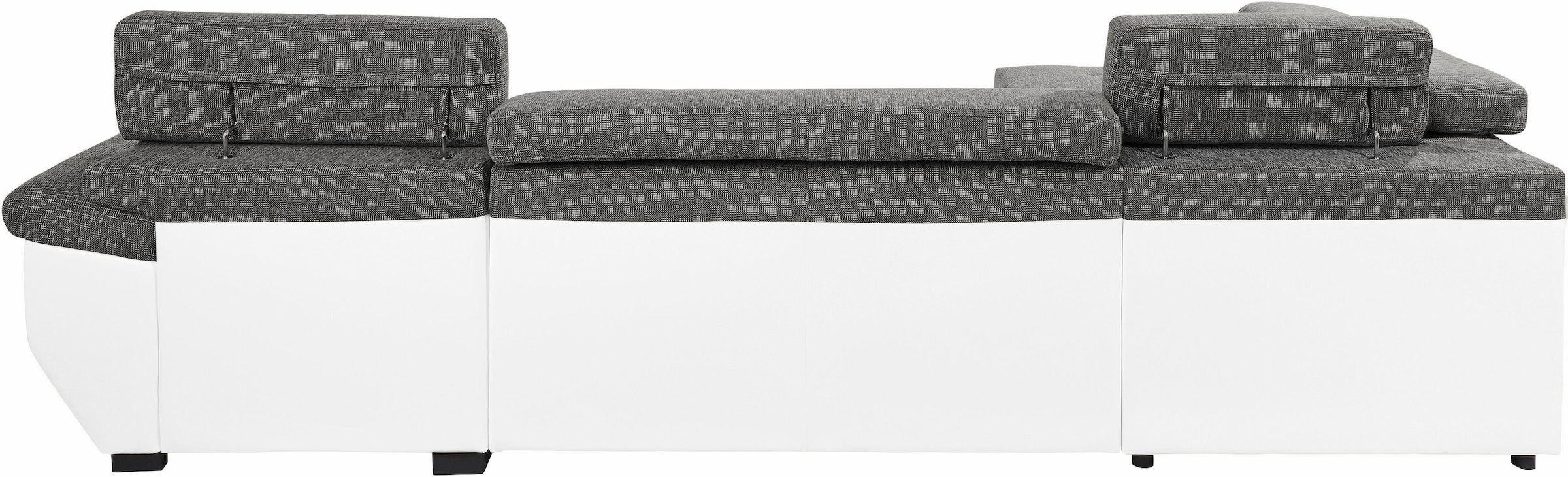 COTTA Polstergarnitur »Speedway U-Form«, (Set), Set bestehend aus: Wohnlandschaft mit Kopfteilverstellung & Hocker