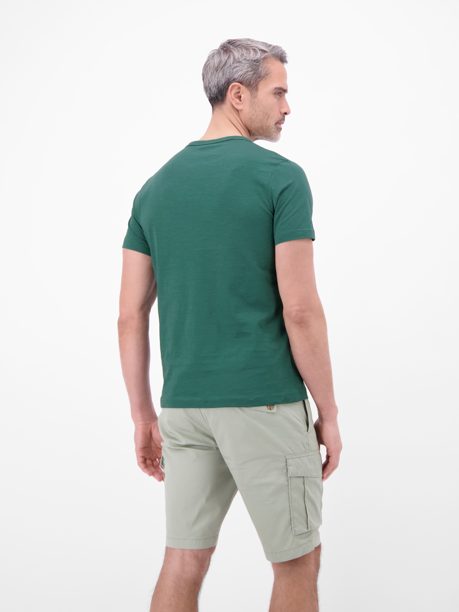 LERROS T-Shirt »T-Shirt mit Rundhalsausschnitt und Knopfleiste«