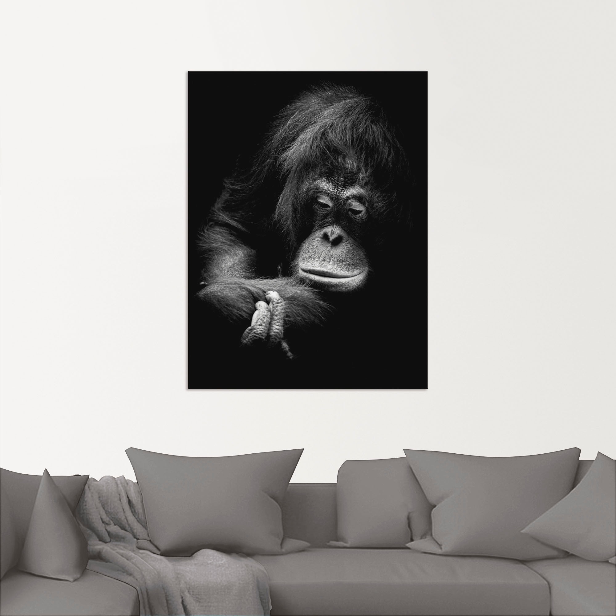 Artland Wandbild »Der nachdenkliche Orang Utan«, Affenbilder, (1 St.), als  Alubild, Leinwandbild, Wandaufkleber oder Poster in versch. Größen kaufen  im OTTO Online Shop