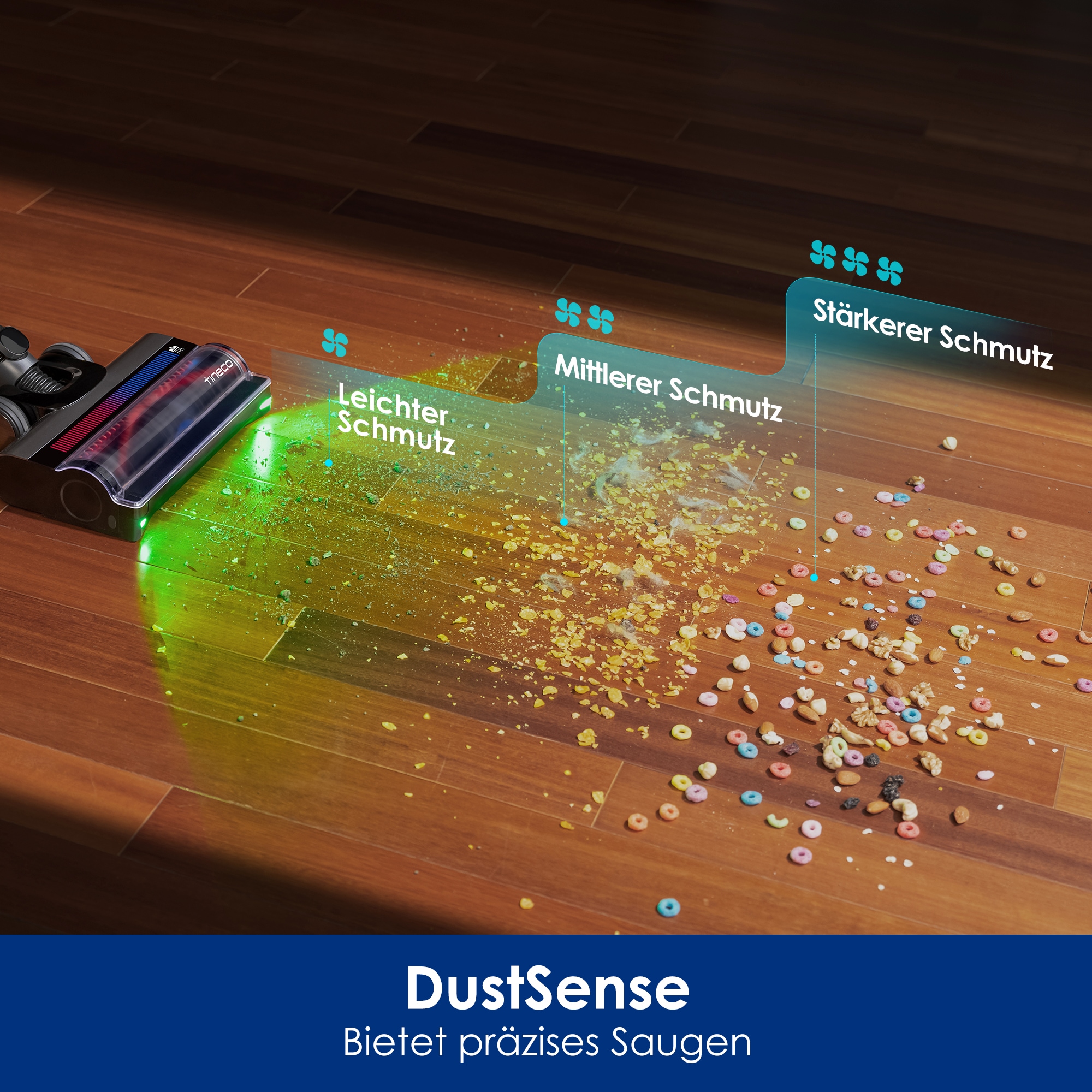 Tineco Akku-Stielstaubsauger »Tineco PURE ONE A90S, Anti-Allergiker Filtersystem, Saugrohr knickbar« ZeroTangle Anti-Haar-Verwicklungsbürste, 3DSense Master-Bürste