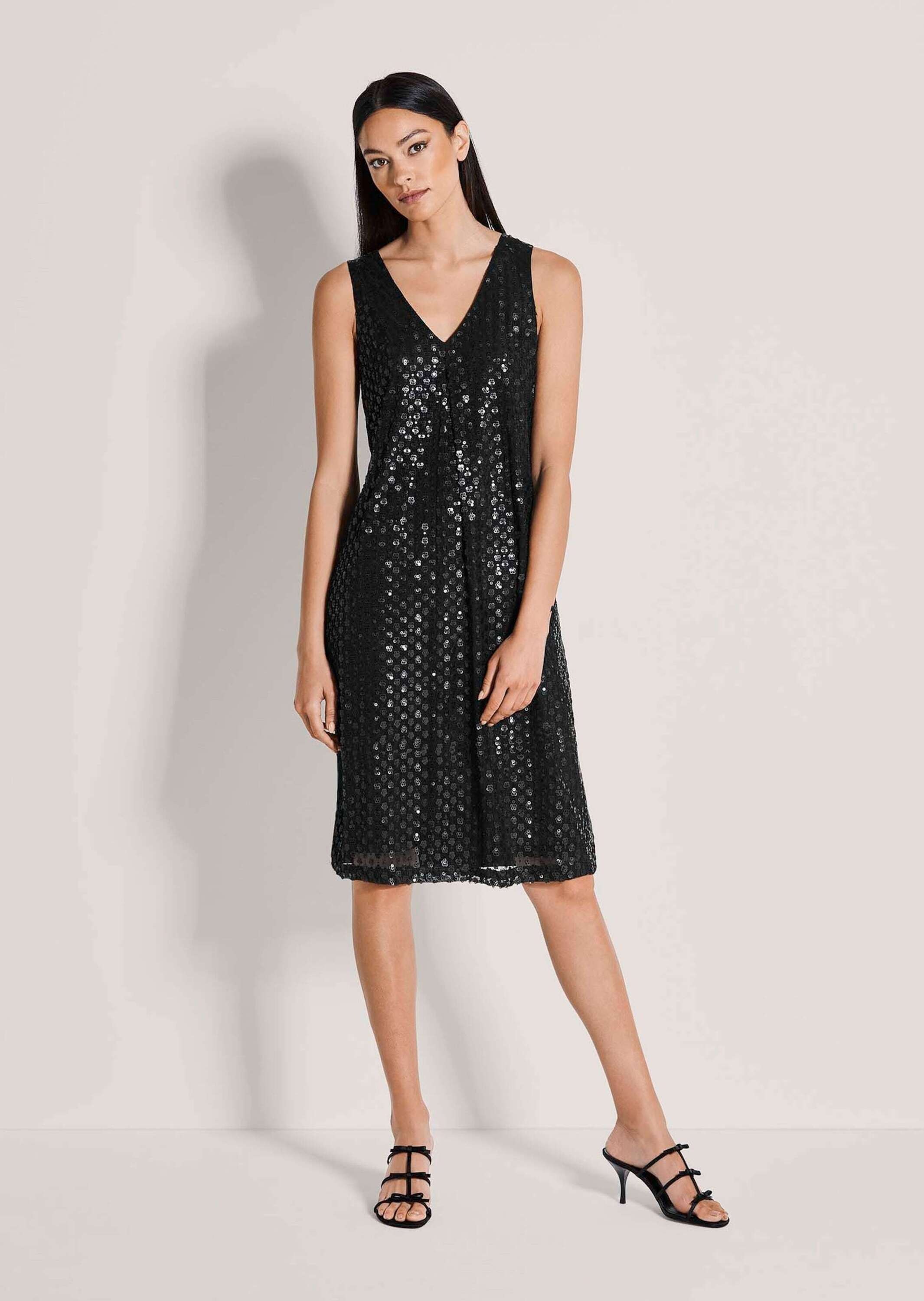 MADELEINE Sommerkleid »Paillettenkleid Partykleid mit V-Ausschnitt«