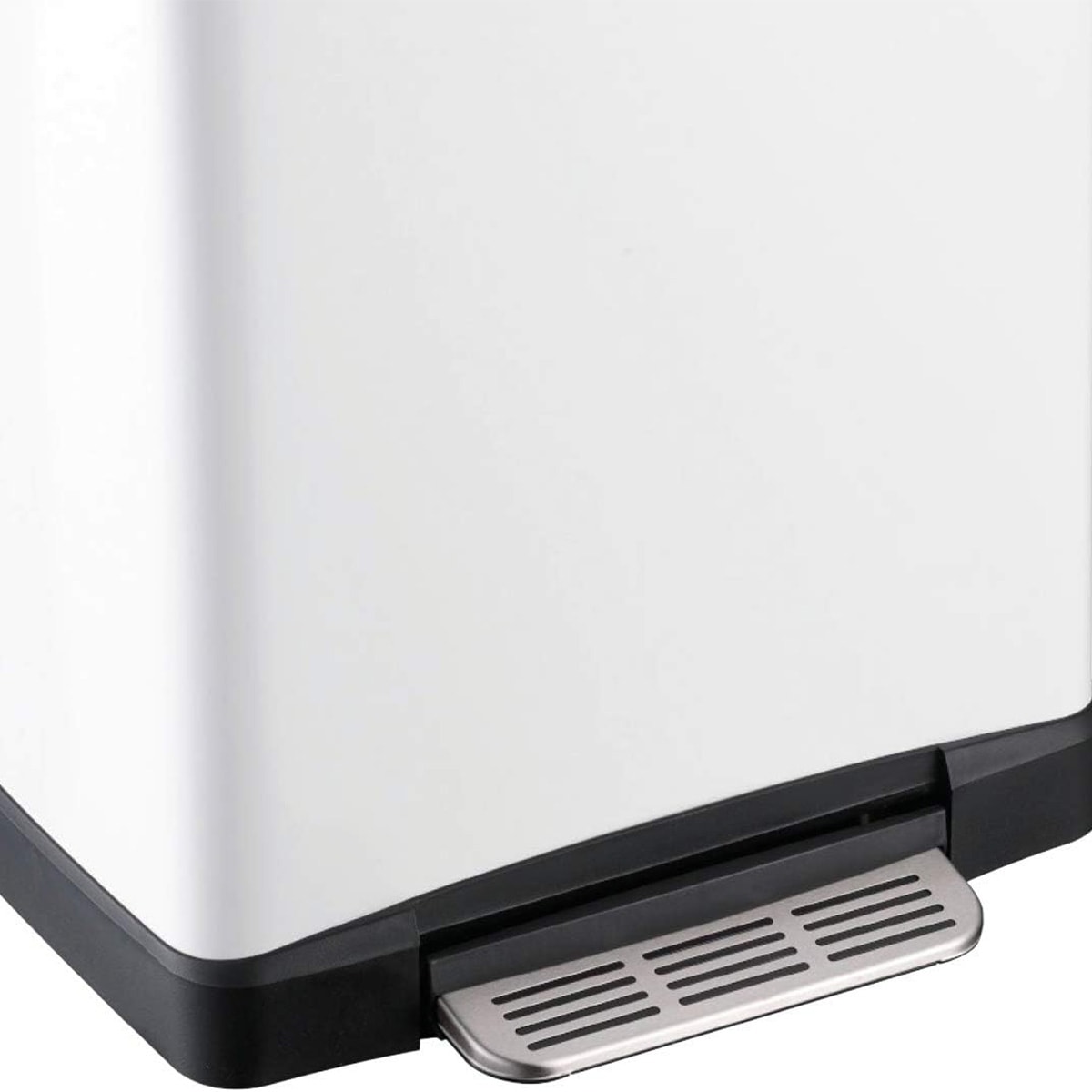 WESCO Mülltrennsystem »Big Double Boy Abfallsammler mit Dämpfer« 2 Behälter mit Kunststoffeinsatz, Edelstahldeckel mit Arretierung und Fußtritt