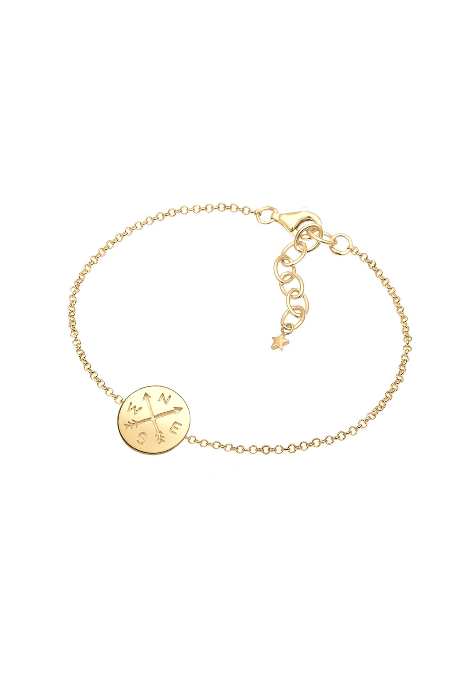 Elli Armkette »Armband Kompass 925 Sterling Silber«