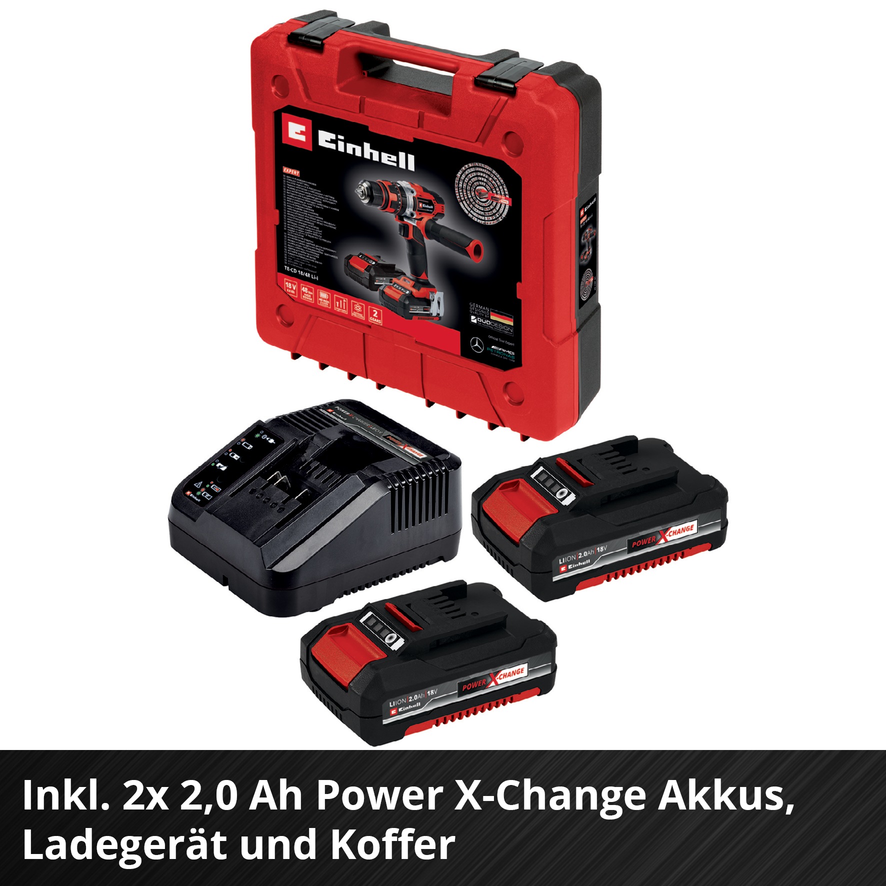 Einhell Akku-Schlagbohrschrauber »TE-CD 18/48 Li-i«, Power X-Change, inkl. 2 Akkus, Ladegerät und Aufbewahrungskoffer