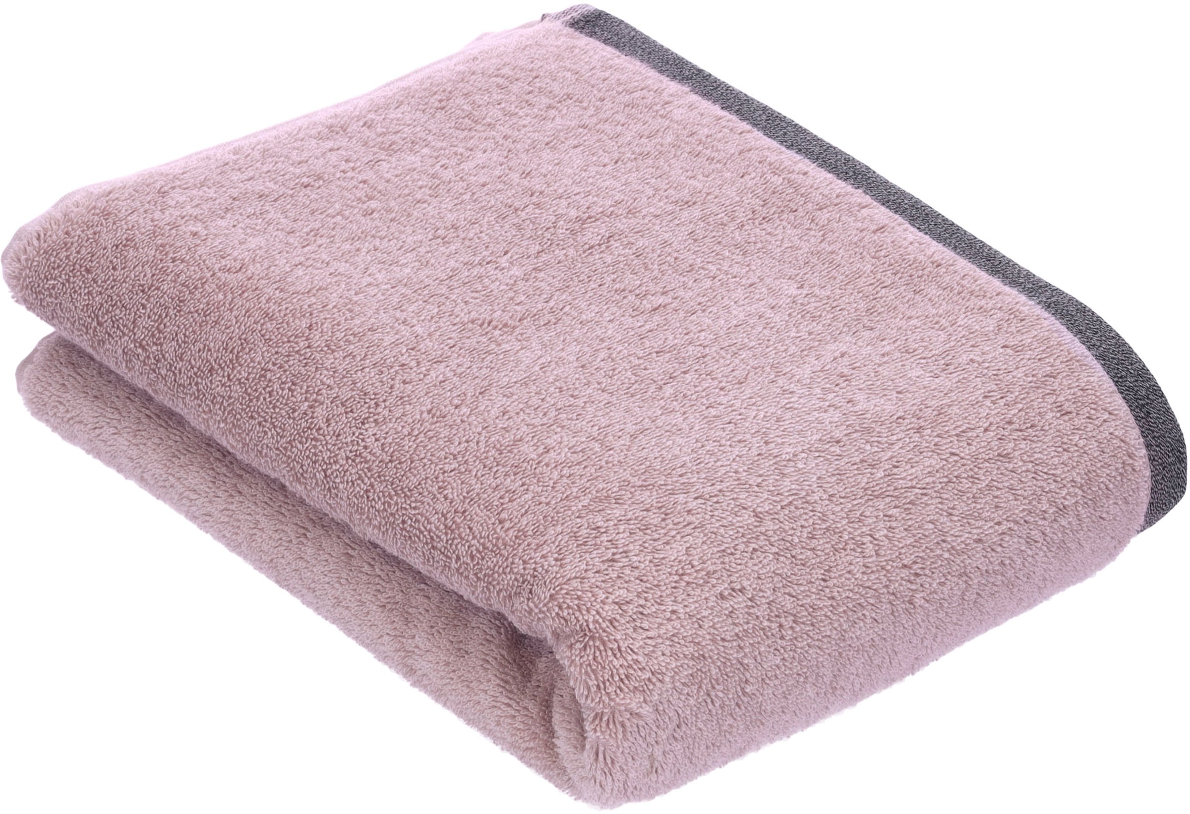 bugatti Badetuch »Prato« Uni Farben, mit melierter Optik im Saum