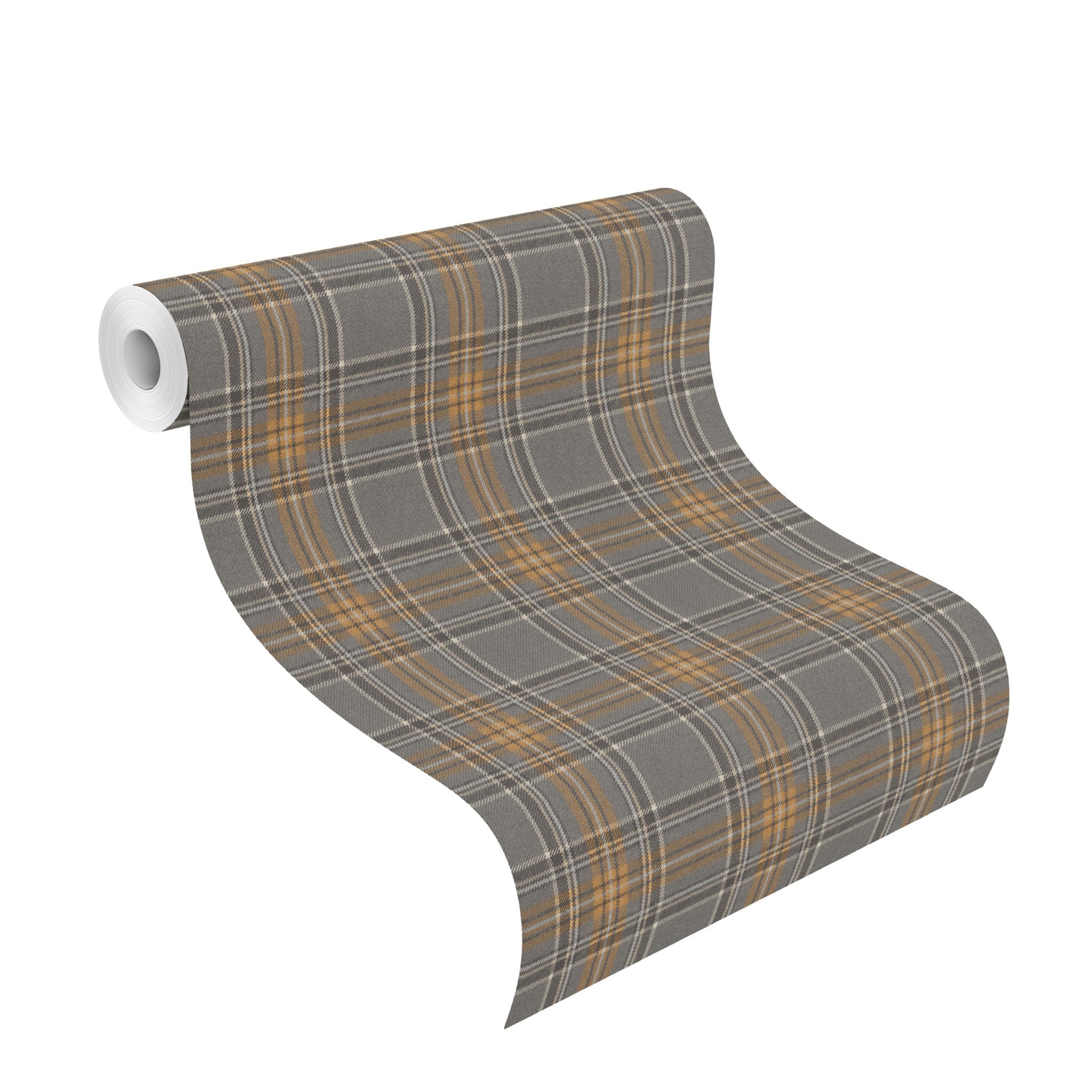 Rasch Vliestapete »Karierte Vliestapete Curiosity 537451« Glencheckmuster strukturiert Karos