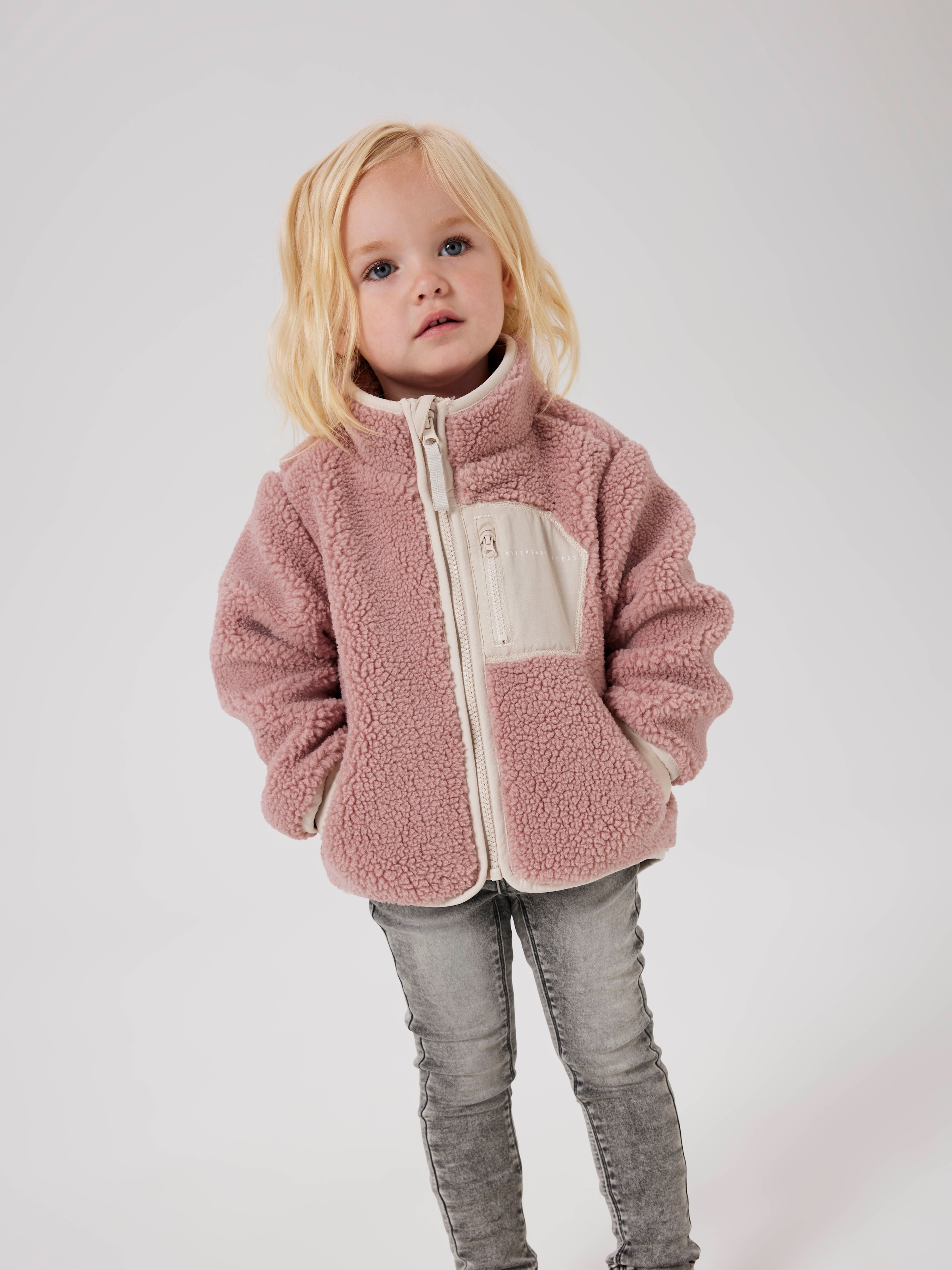 Name It Strickfleecejacke »NMNMATTIA SHERPA JACKET PB«, ohne Kapuze