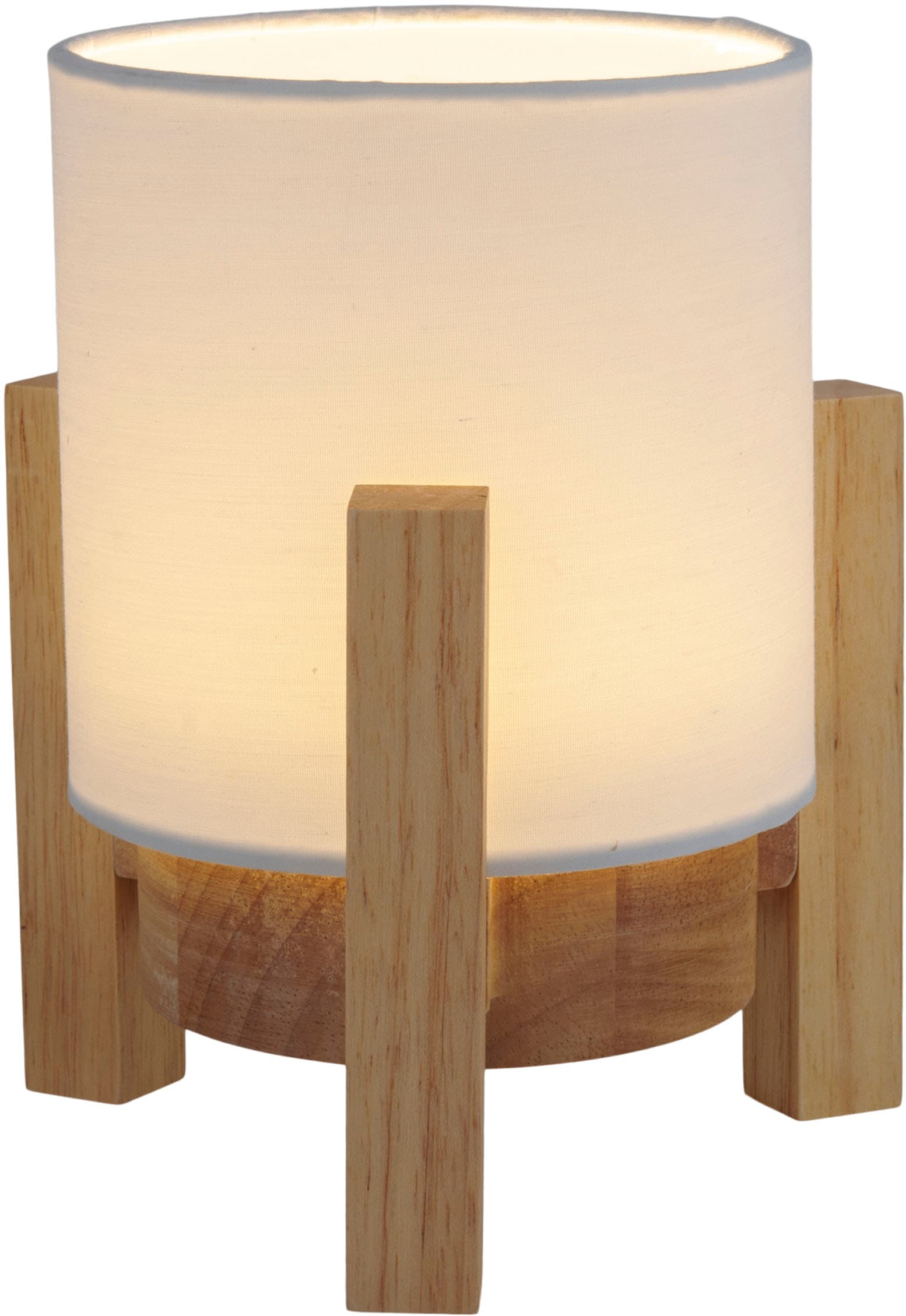 näve LED Tischleuchte »Madita« LED-Modul 1 Stk. Warmweiß Akkubetrieb, inkl. USB-C-Kabel, Holzgestell, Textilschirm, dimmbar