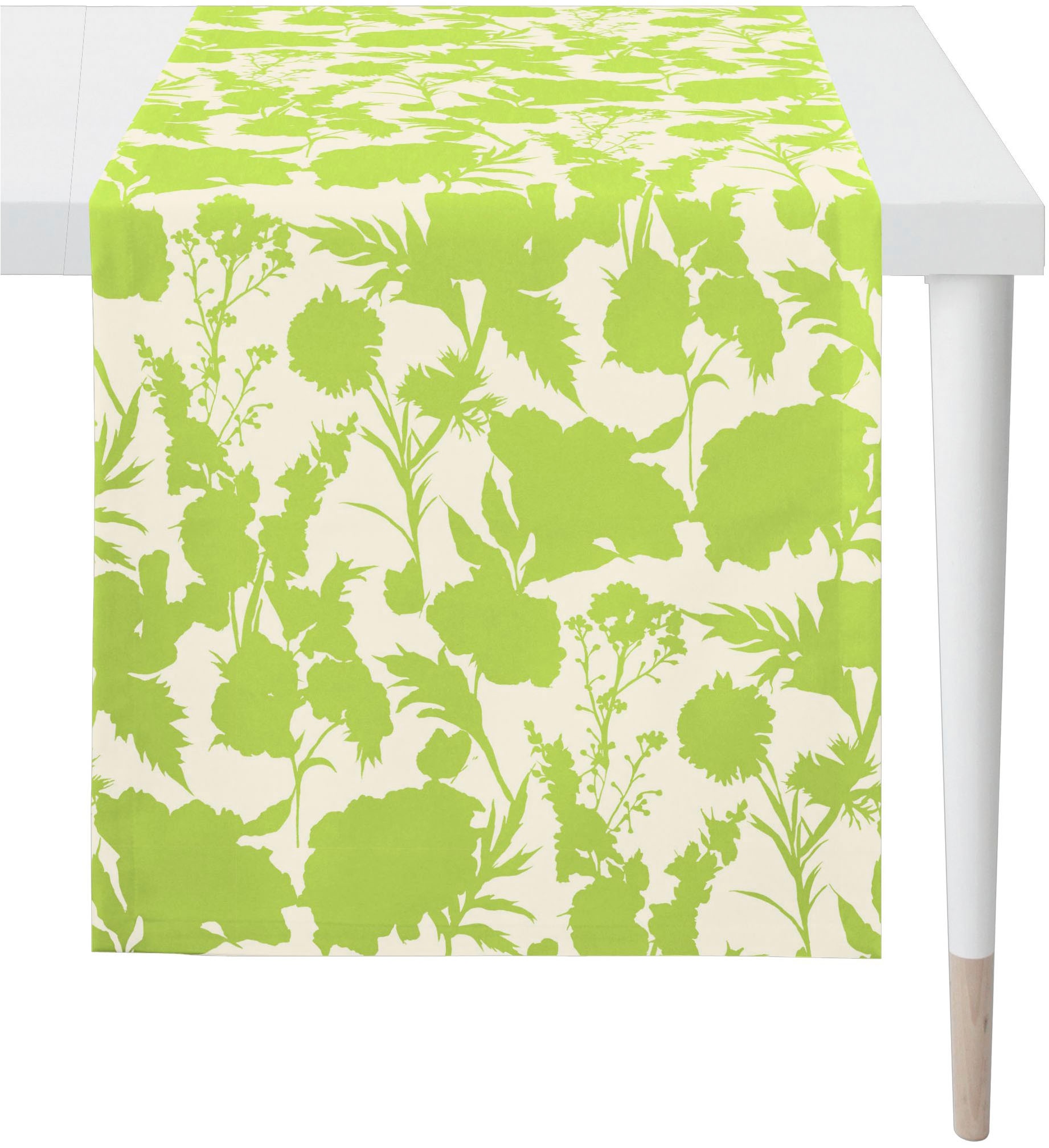 APELT Tischdecke »7002« Stilisierte Sommerblüten als Faux-Uni all-over