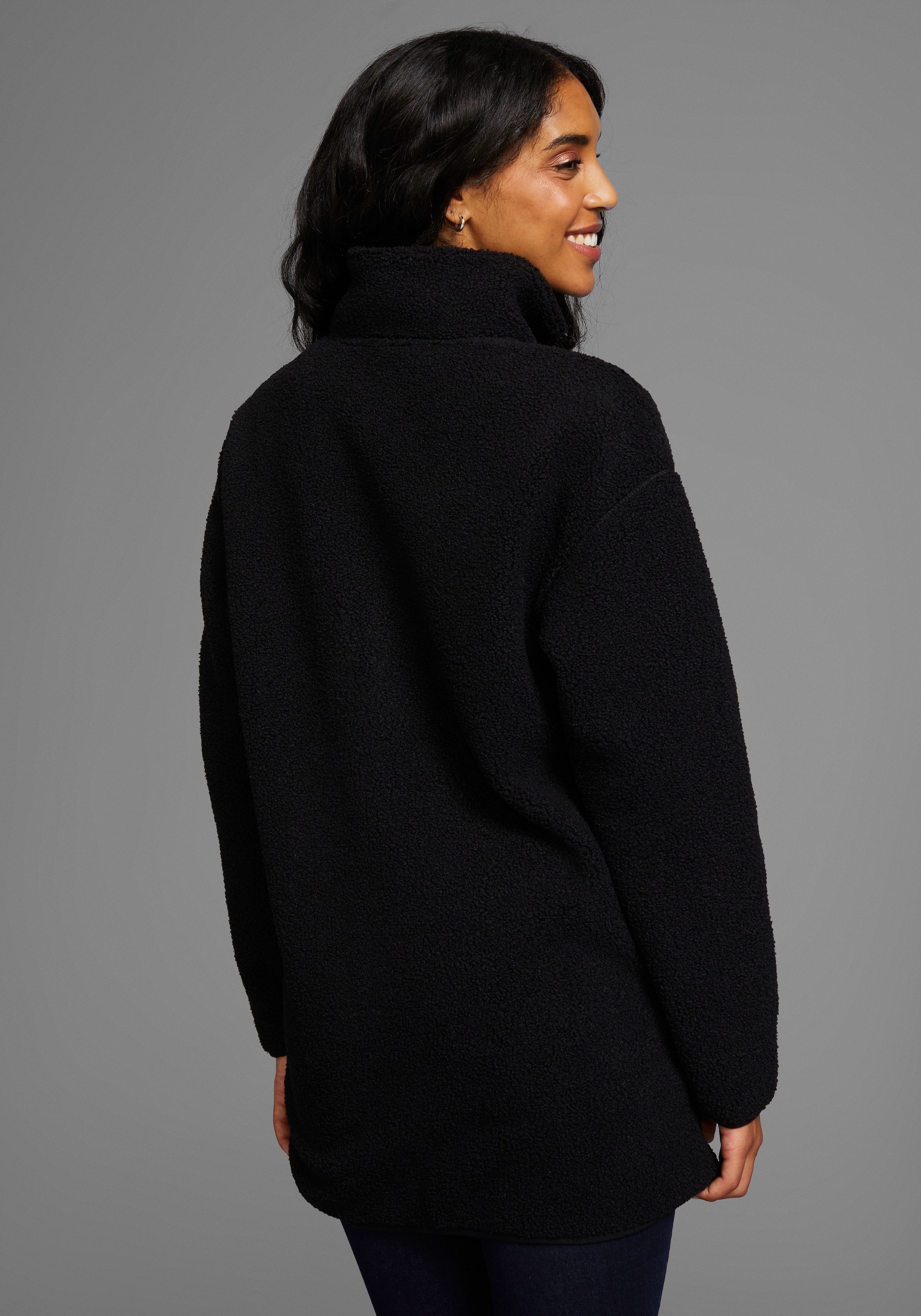 Polarino Fleecejacke, Oversize,  atmungsaktiv, schnell trocknend