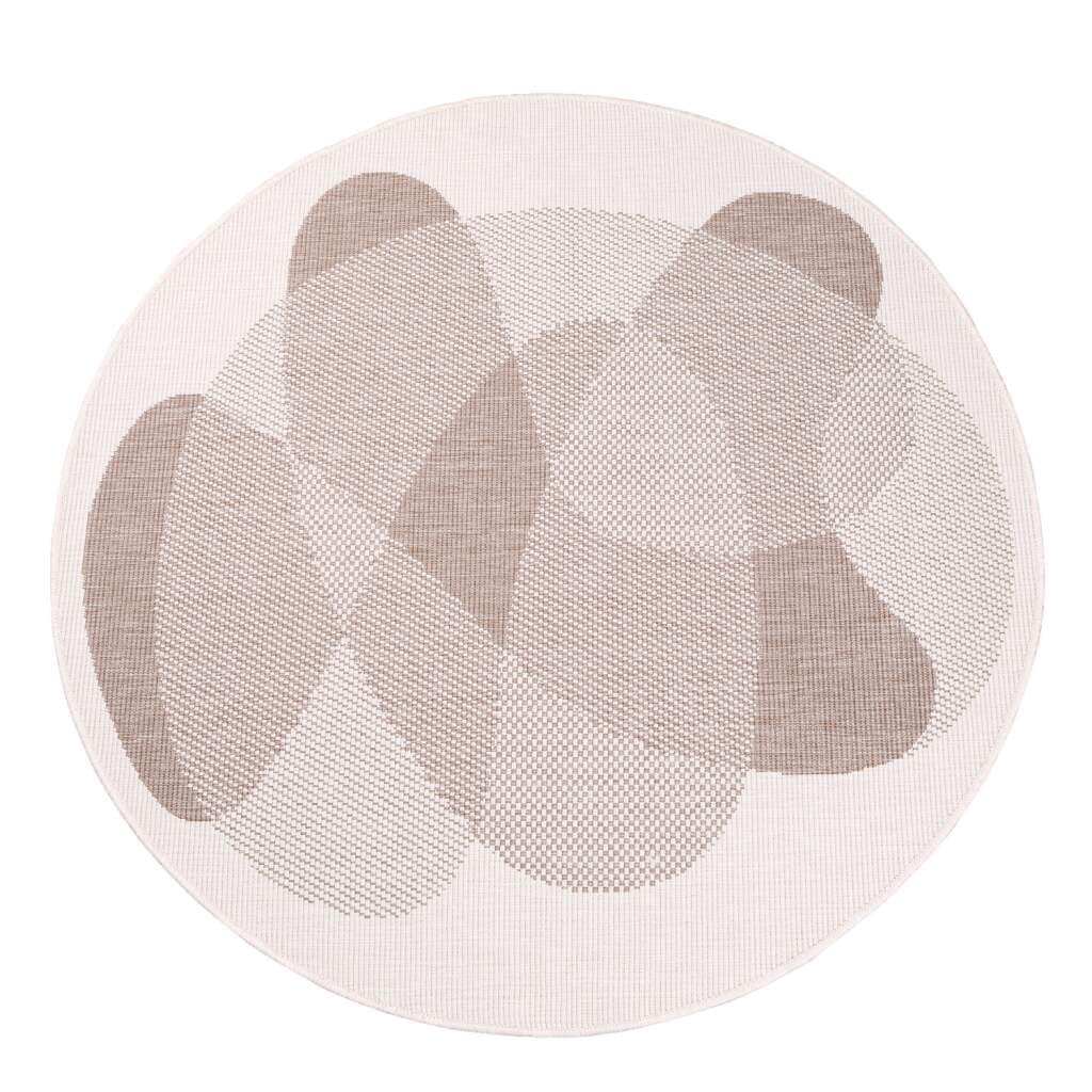 Carpet City Outdoorteppich »DUO RUG 5835« rund 5 mm Höhe Wendeteppich Wetterfest In- & Outdoor, Balkon, Terrasse, Wohnzimmer