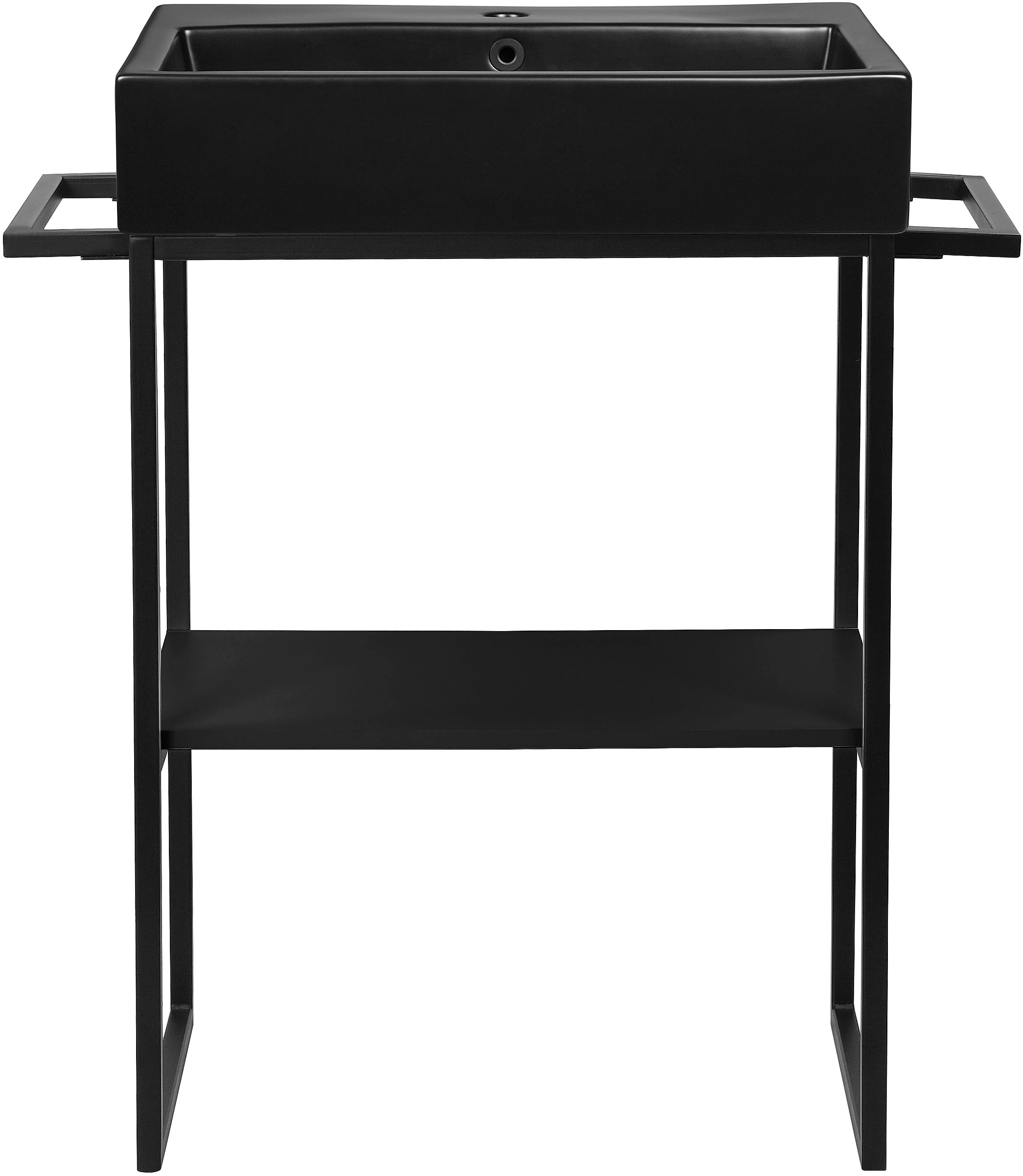 welltime Waschtisch »Stockholm«, Badmöbel Metalloptik inkl. Becken, Breite 60 cm Waschplatz