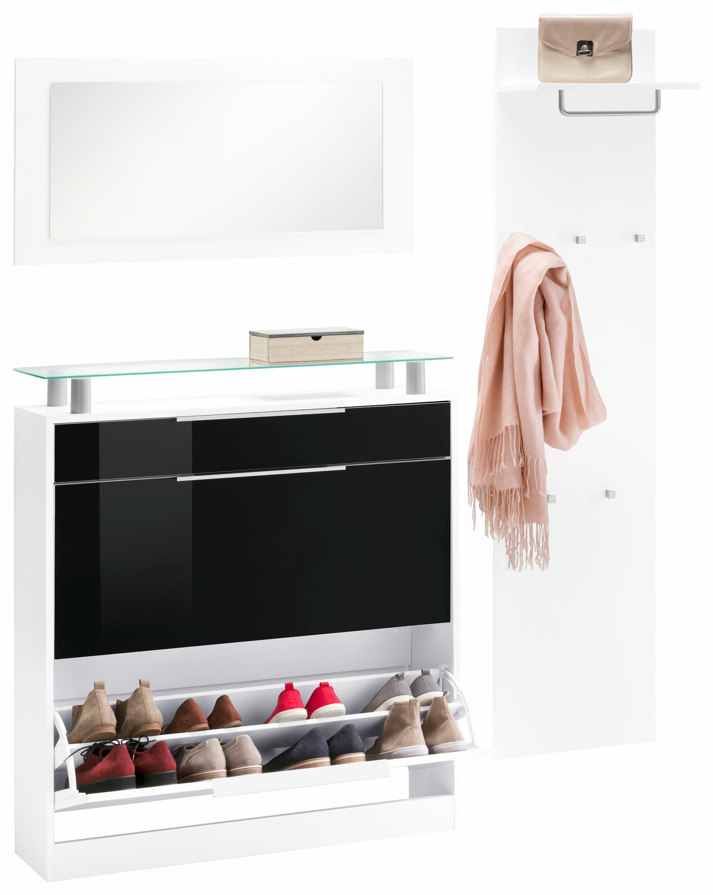 borchardt Möbel Garderoben-Set »Olivia«, (3-tlg.), stehender Schuhschrank  online kaufen
