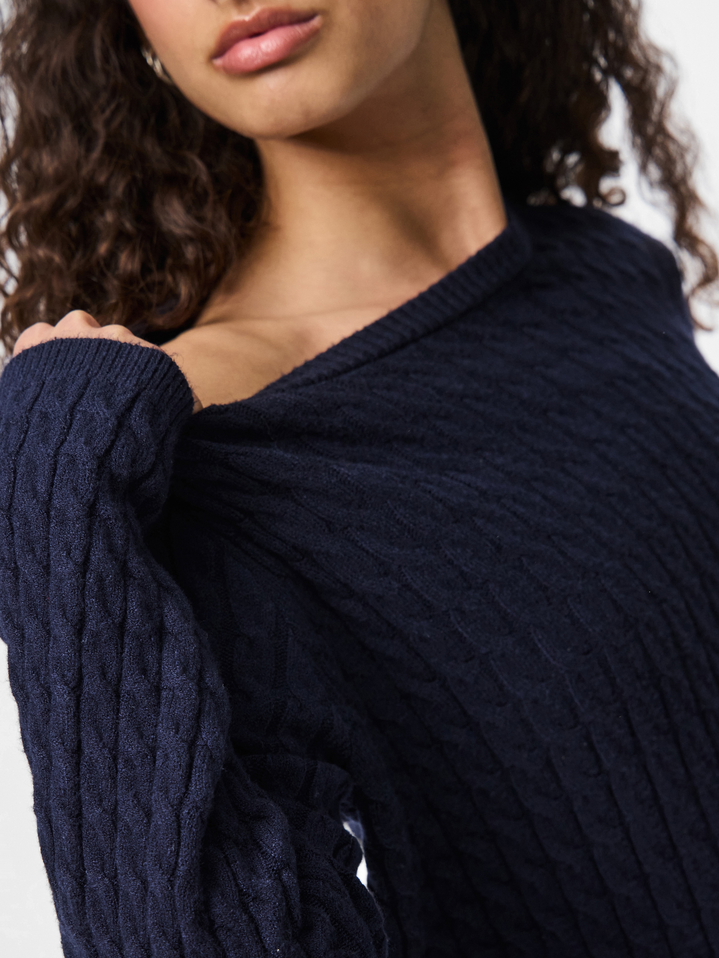 pieces Strickpullover »PCFIA LS CABLE KNIT NOOS BC«
