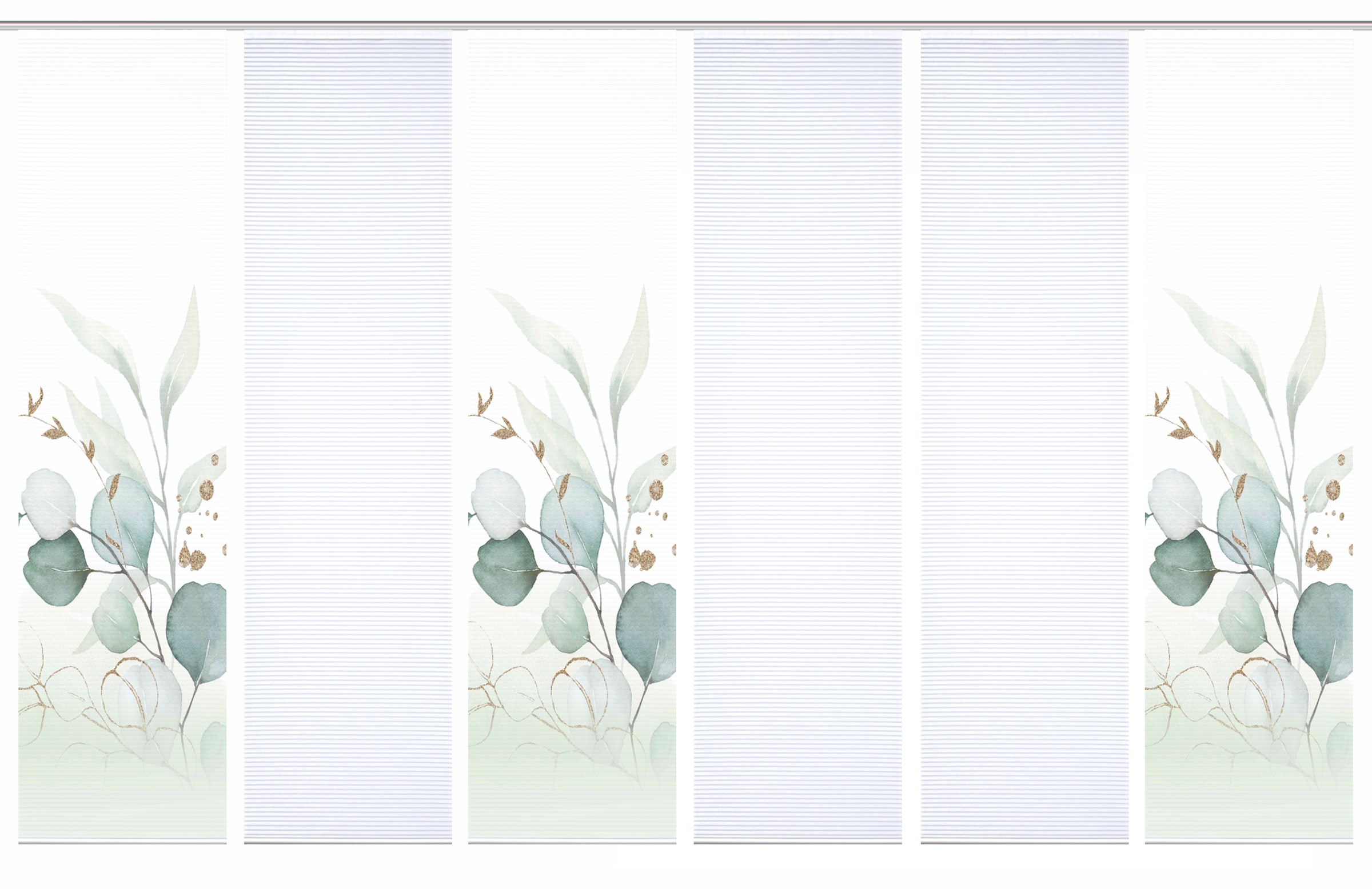 HOME in green Schiebegardine »ABANIO« Paneelwagen 6 Stk. tlg. SET DIGITALDRUCK,BAMBUSOPTIK RECYCELT