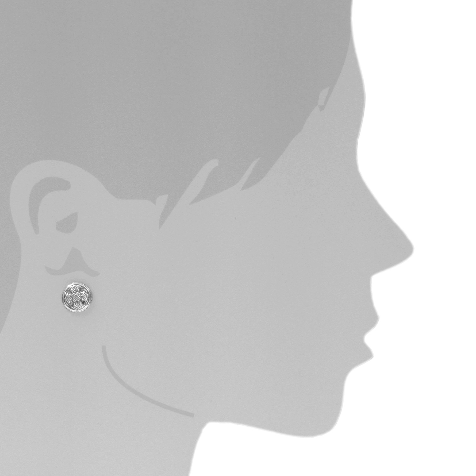 OSTSEE-SCHMUCK Paar Ohrstecker »- Hiddensee 13 mm rund - Silber 925/000 -,«