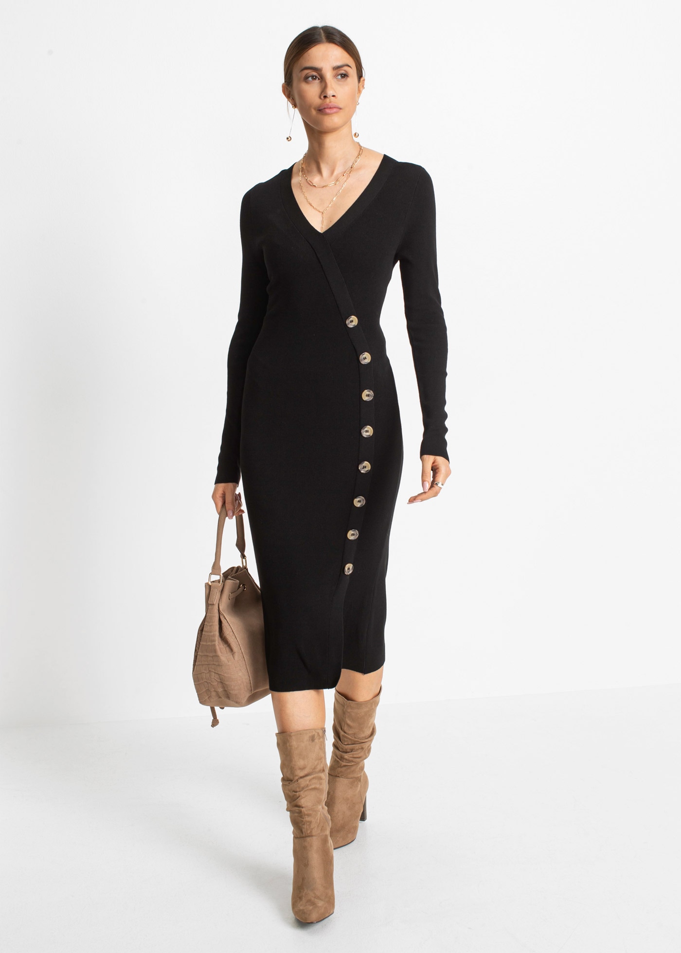 bonprix Strickkleid »Strickkleid aus Viskose-Mix« Strickkleid aus Viskose-Mix