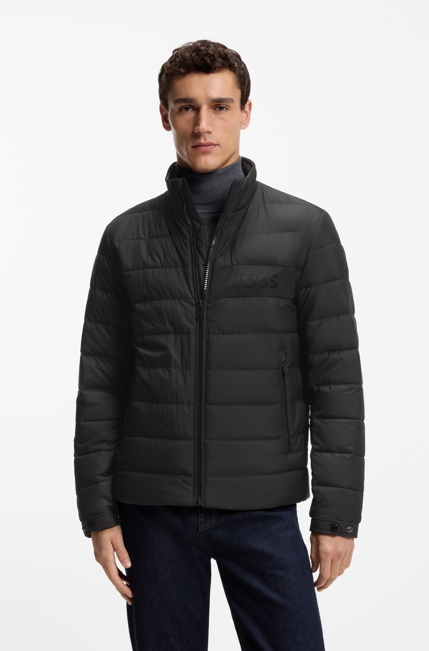 BOSS Steppjacke »Cenitos Premium Menswear« mit Stehkragen, regular fit