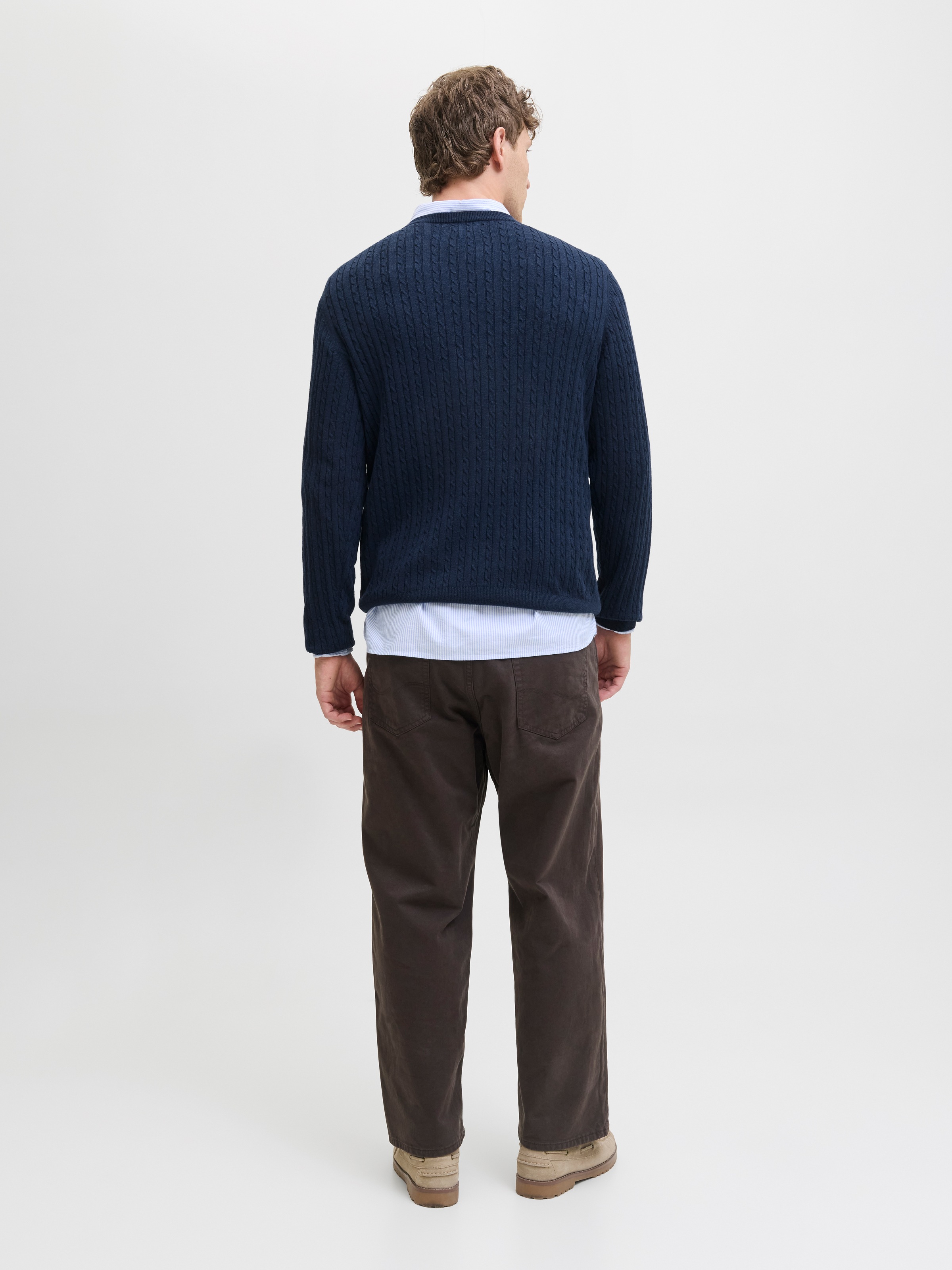 Jack & Jones Strickpullover »JJEEMIL KNIT CABLE CREW NECK NOOS«
