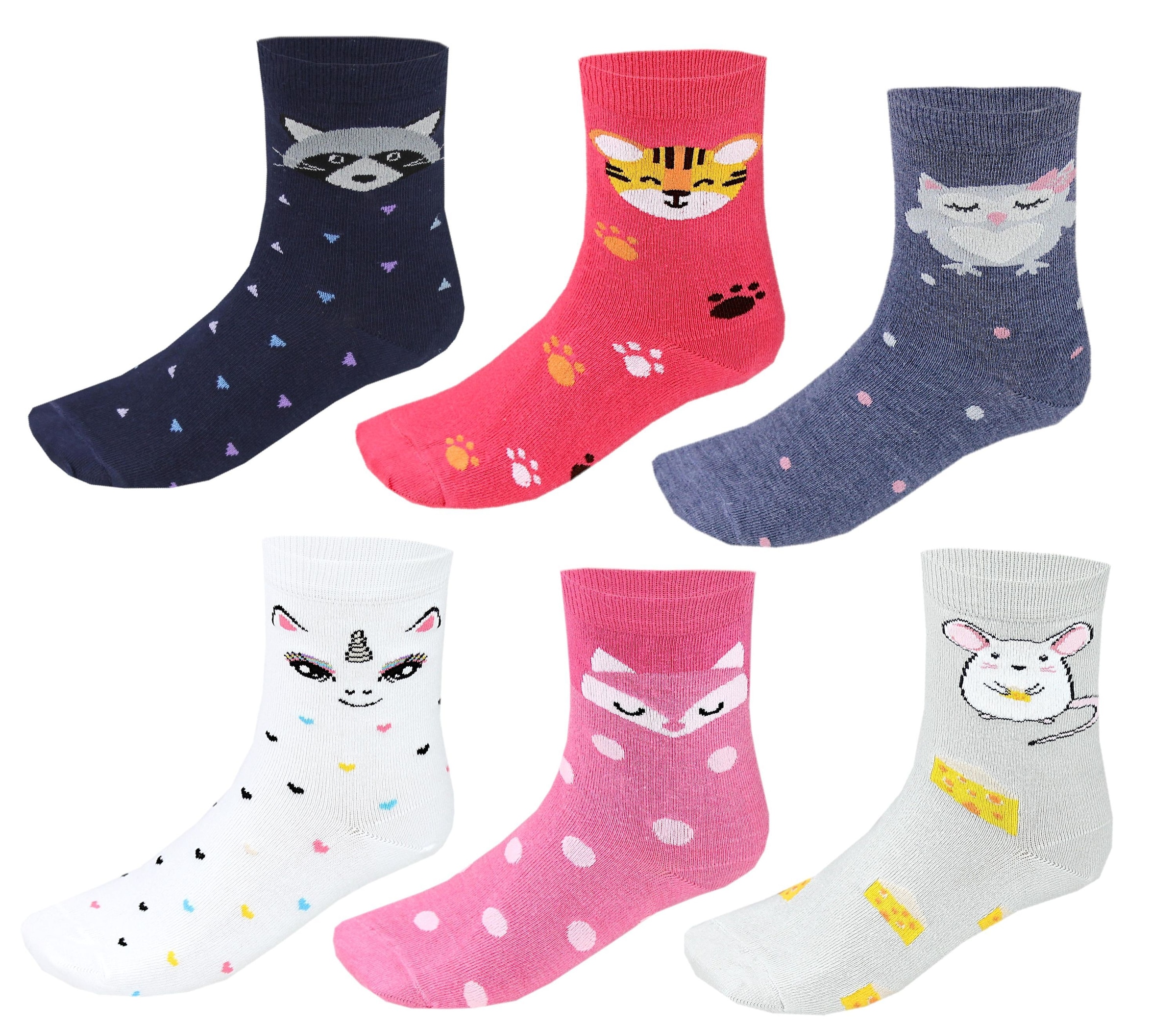 TupTam Kurzsocken »Socken Kinder Socken Mädchen Jungen Bunt Gemustert 6er Pack«