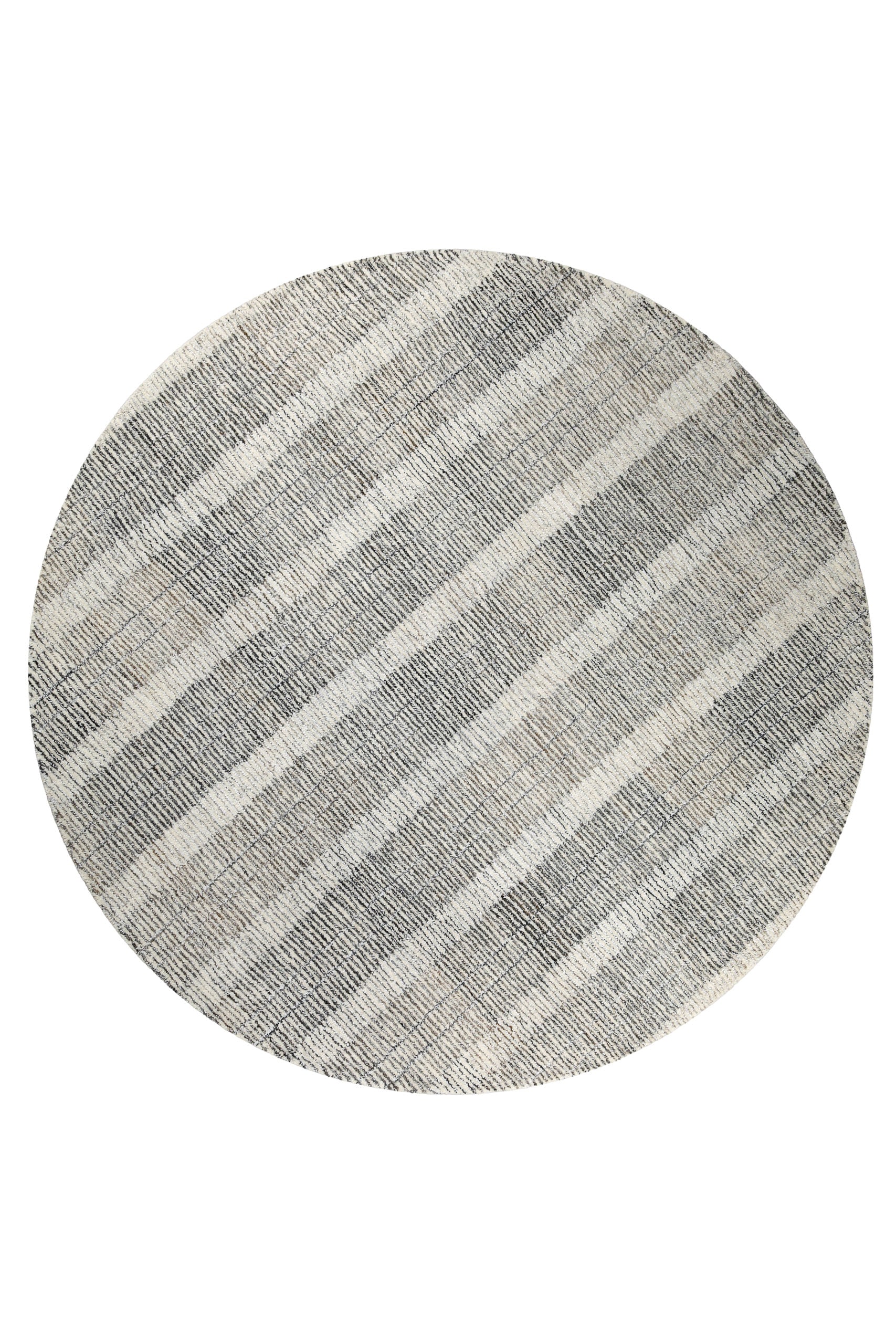 Wecon home Teppich »Hamptons FORTY«, rund, 11 mm Höhe, Fasermix, Kurzflor, Wohnzimmer, Schlafzimmer, elegant, Streifen Muster
