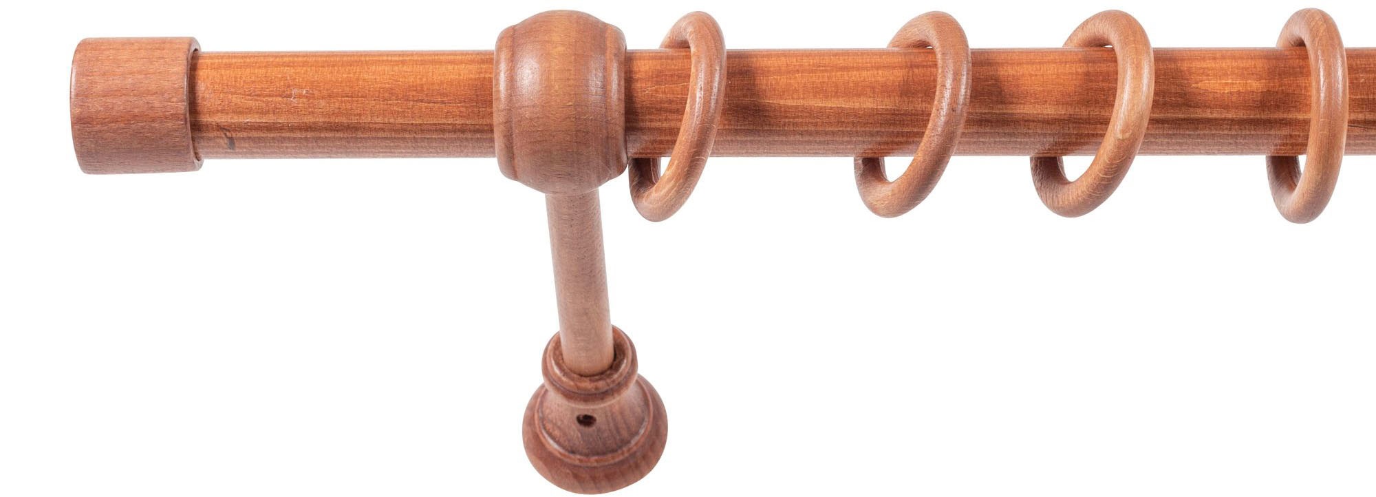 SN DECO GROUP Gardinenstange »Cafiro«, 1 läufig-läufig, Fixmaß, 28 mm, Holz, verschiedene Längen und Farben, Komplettset