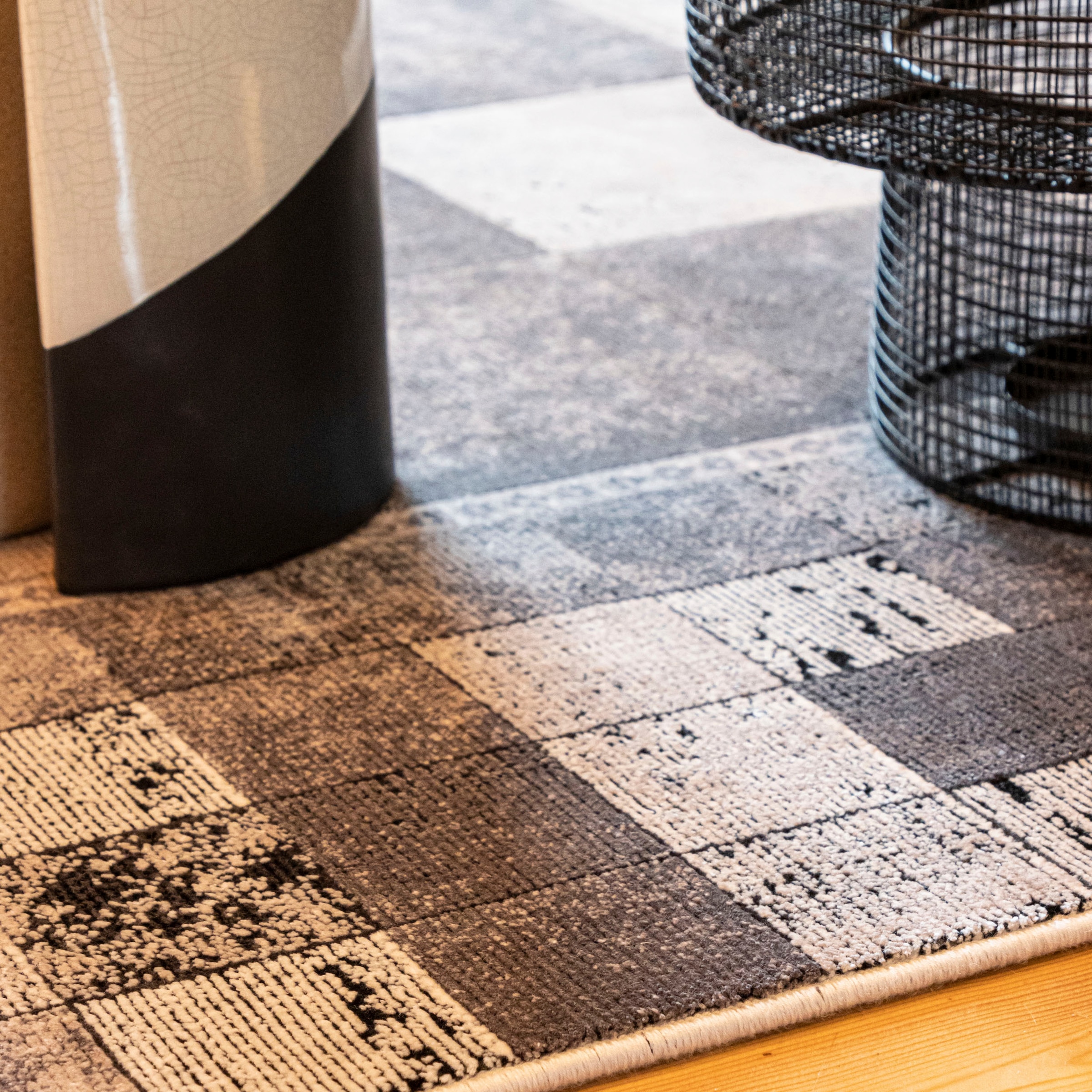 Obsession Teppich »My Eden of Obsession 204« rechteckig 10 mm Höhe Beton Optik, mit Bordüre, besonders hohe Knotendichte, aus 85% Viskose