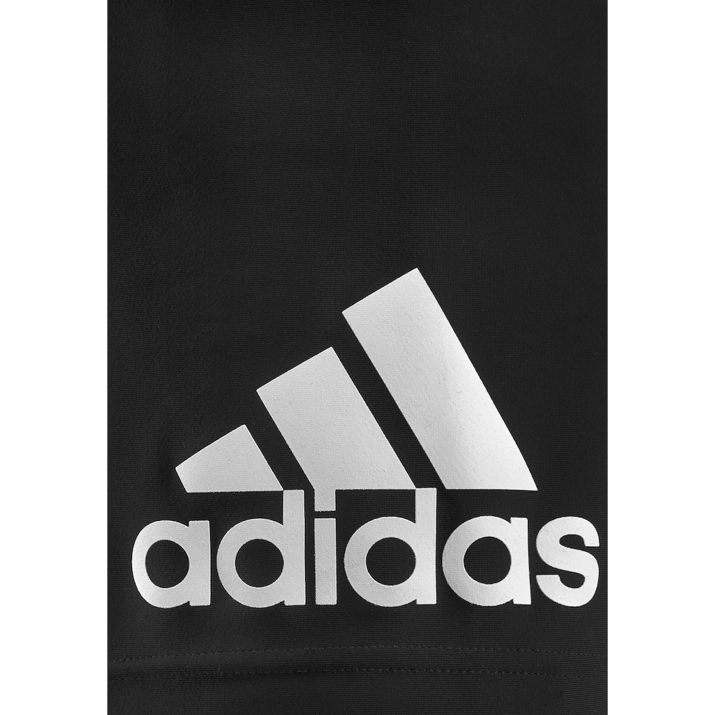 adidas Performance Boxer-Badehose, mit kontrastfarbenem Logoprint