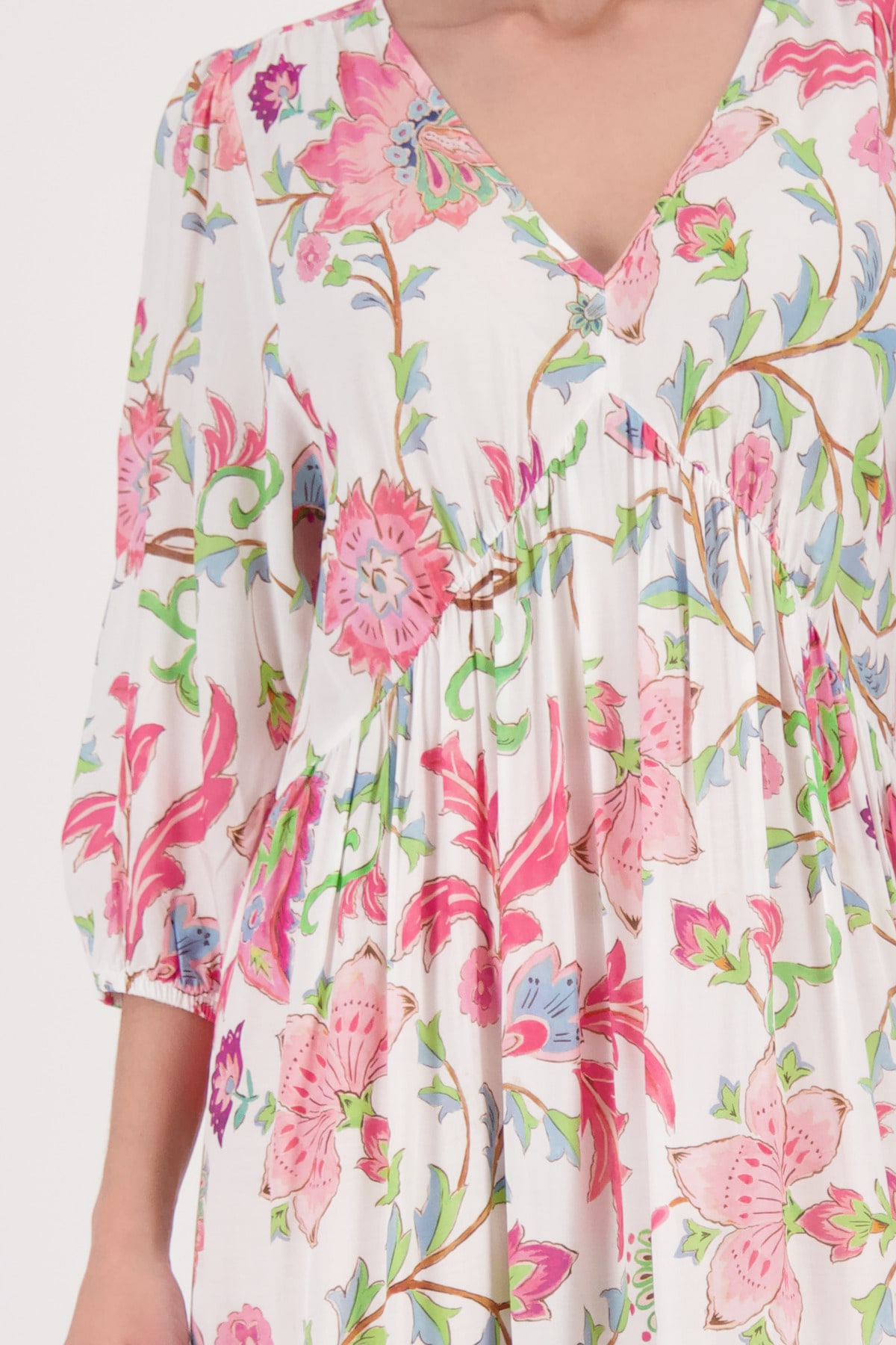Monari Maxikleid »Kleid Blumendruck allover« Ohne Tasche Regular fit mit Blumenmuster