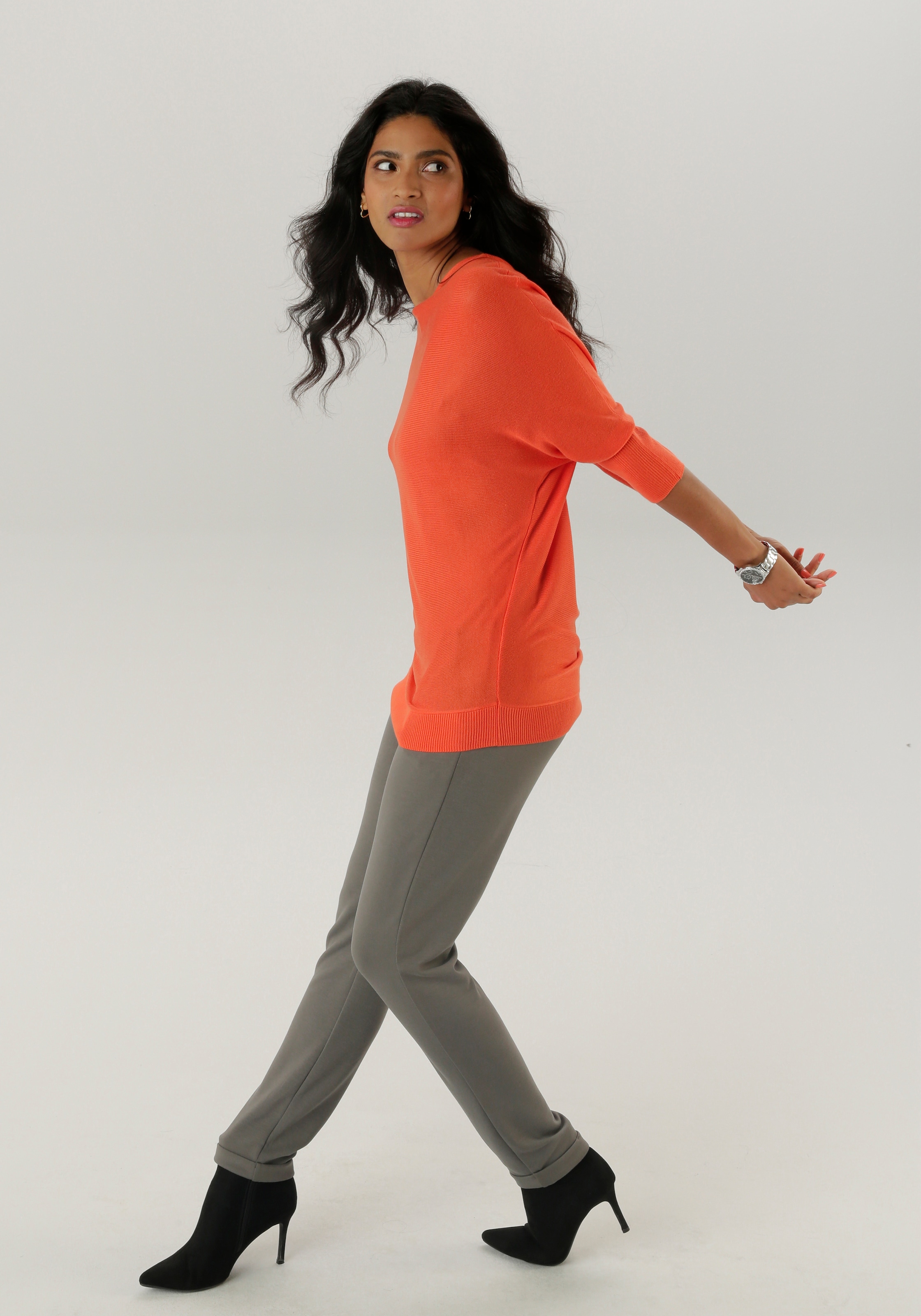 Aniston SELECTED Strickpullover, mit U-Boot-Ausschnitt - NEUE KOLLEKTION