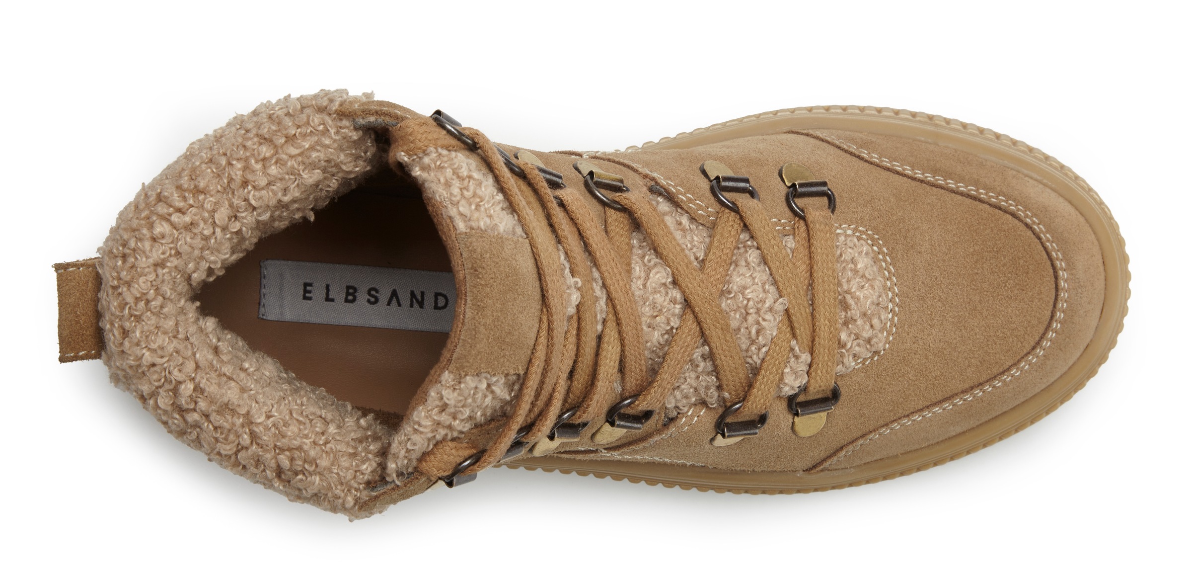 Elbsand Stiefelette »Stiefel, Boots, Winterboots, Lederstiefelette, Lederboots«  NEU aus hochwertigem Veloursleder mit Teddyfell und Plateausohle
