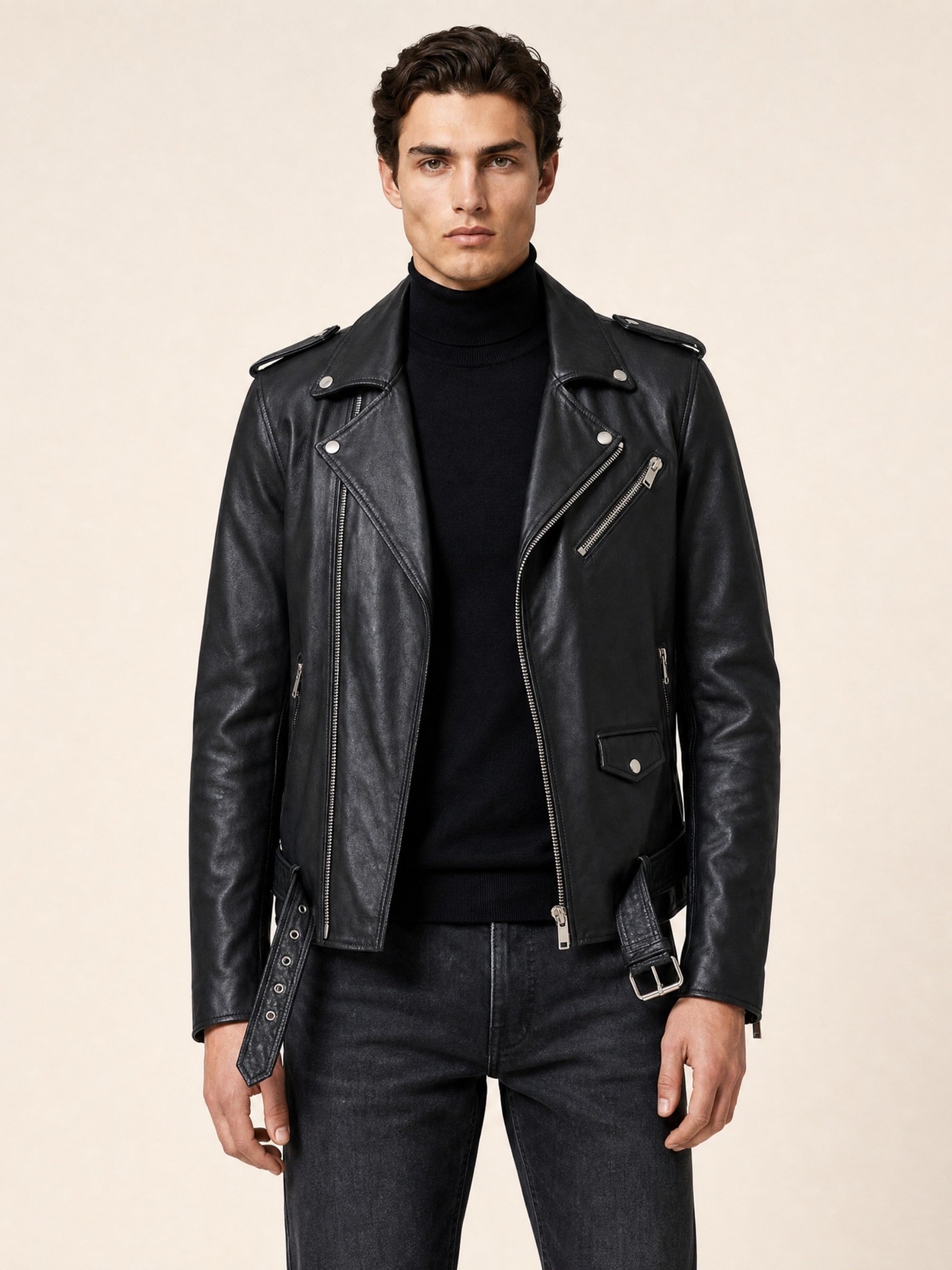 RICANO Bikerjacke »Lederjacke Arturo« Handgefertigt aus echtem Leder