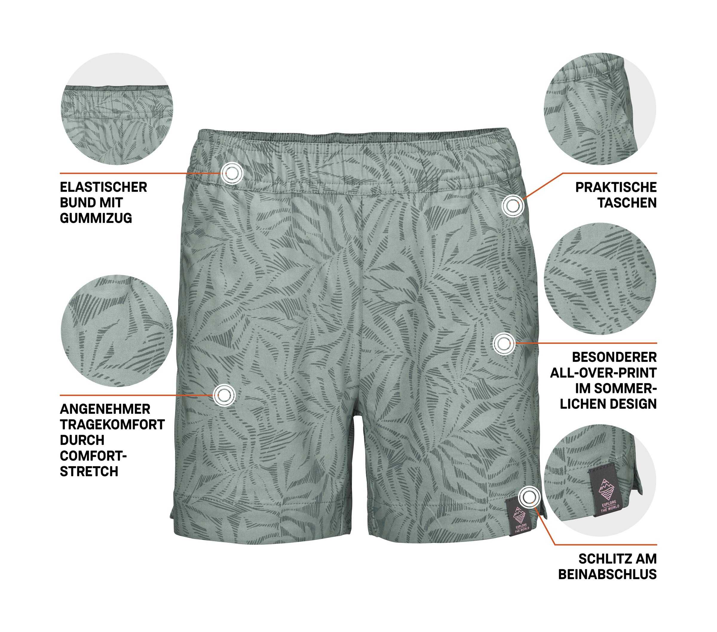 Killtec Shorts »KOS 113 GRLS SHRTS«  Leichte Mädchen-Shorts, elastisch, mit All-Over-Print.