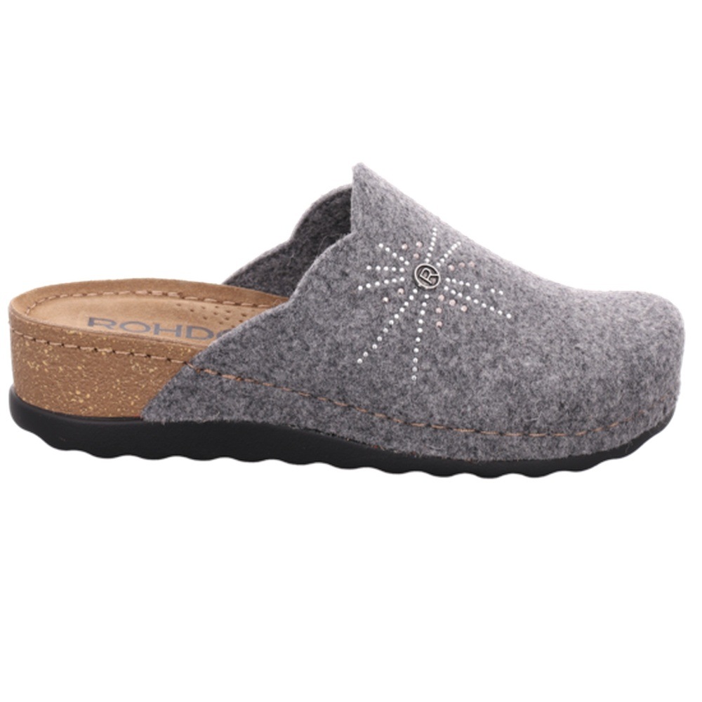 Rohde Pantoffel »Soave-40«  Clog, Hausschuh, Wohlfühlschuh mit Keilabsatz