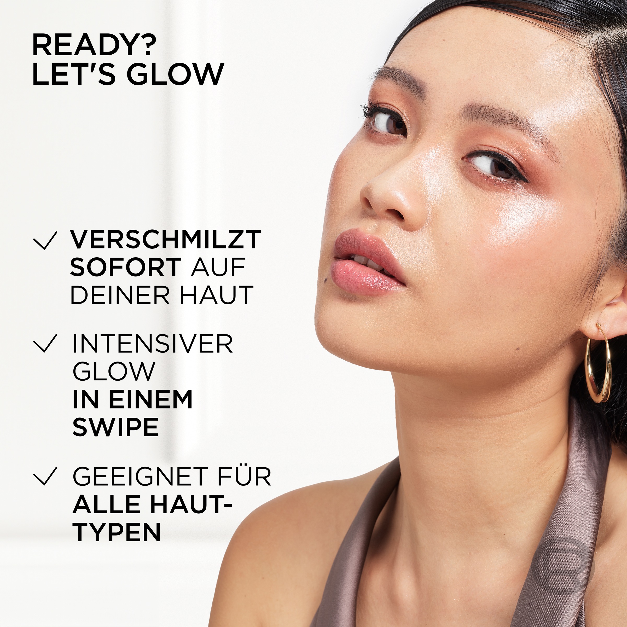 L'ORÉAL PARIS Highlighter »L'Oréal Paris Lumi Le Glass Highlighter Stick«, Reflektierender Wet-Look, hält den ganzen Tag, einfach aufzutragen.