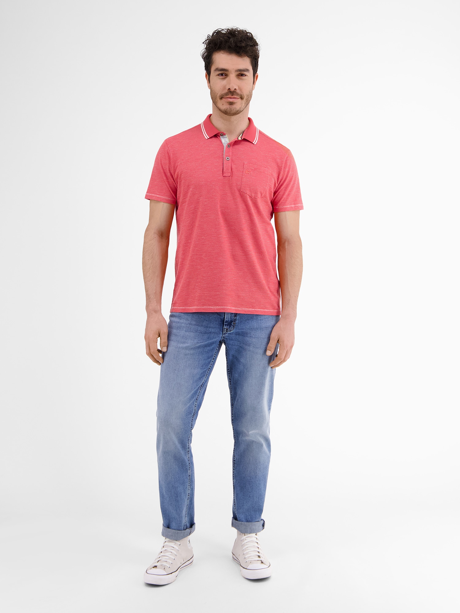 LERROS Poloshirt »LERROS Poloshirt mit Finelinerstreifen«